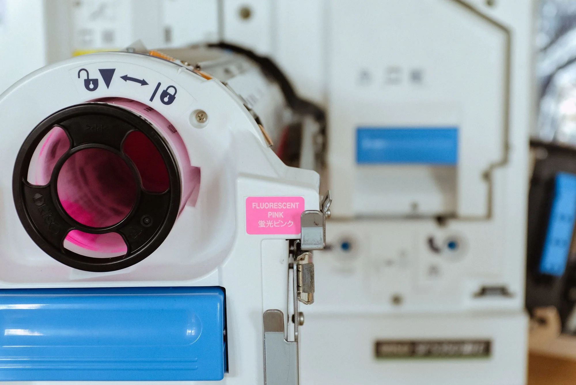 Riso colour cylinder with Fluorescent Pink colour