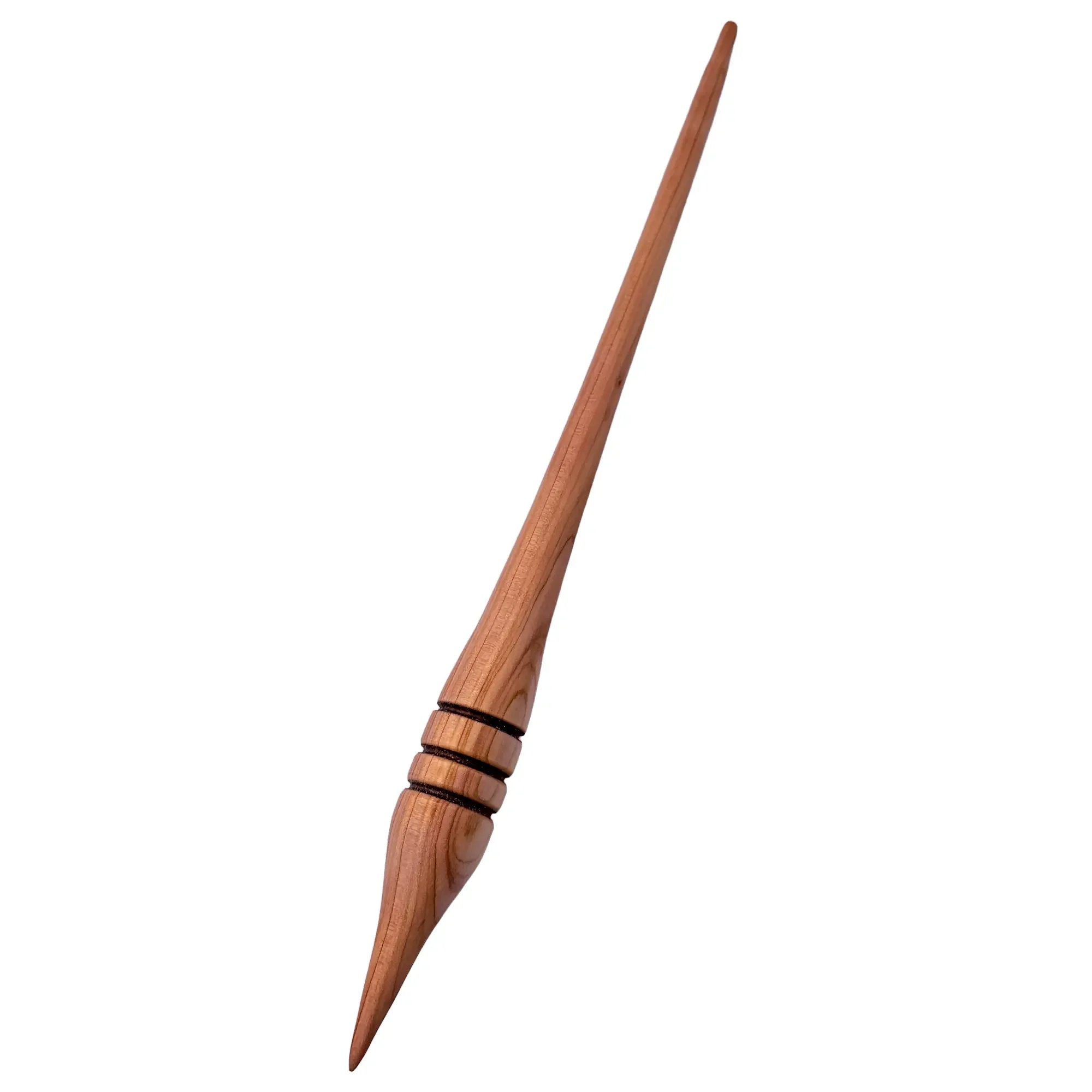 Austrian juniper support spindle 29 g handcrafted in Upper Austria for fine yarn spinning. 2