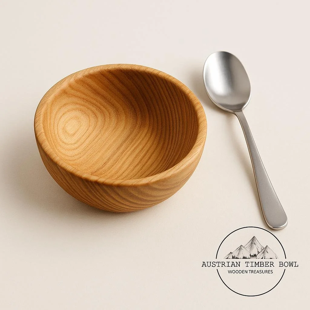 Handgedrechselte Holz‑Dipschalen Ø 7 cm aus heimischem Hartholz – Austrian Timber Bowl