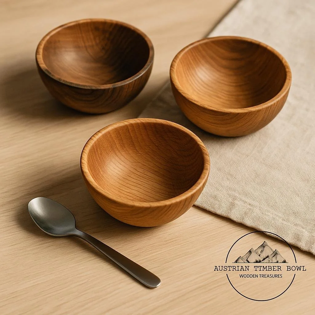 Holz‑Snackschalen handgefertigt aus Birke, Apfel oder Walnuss