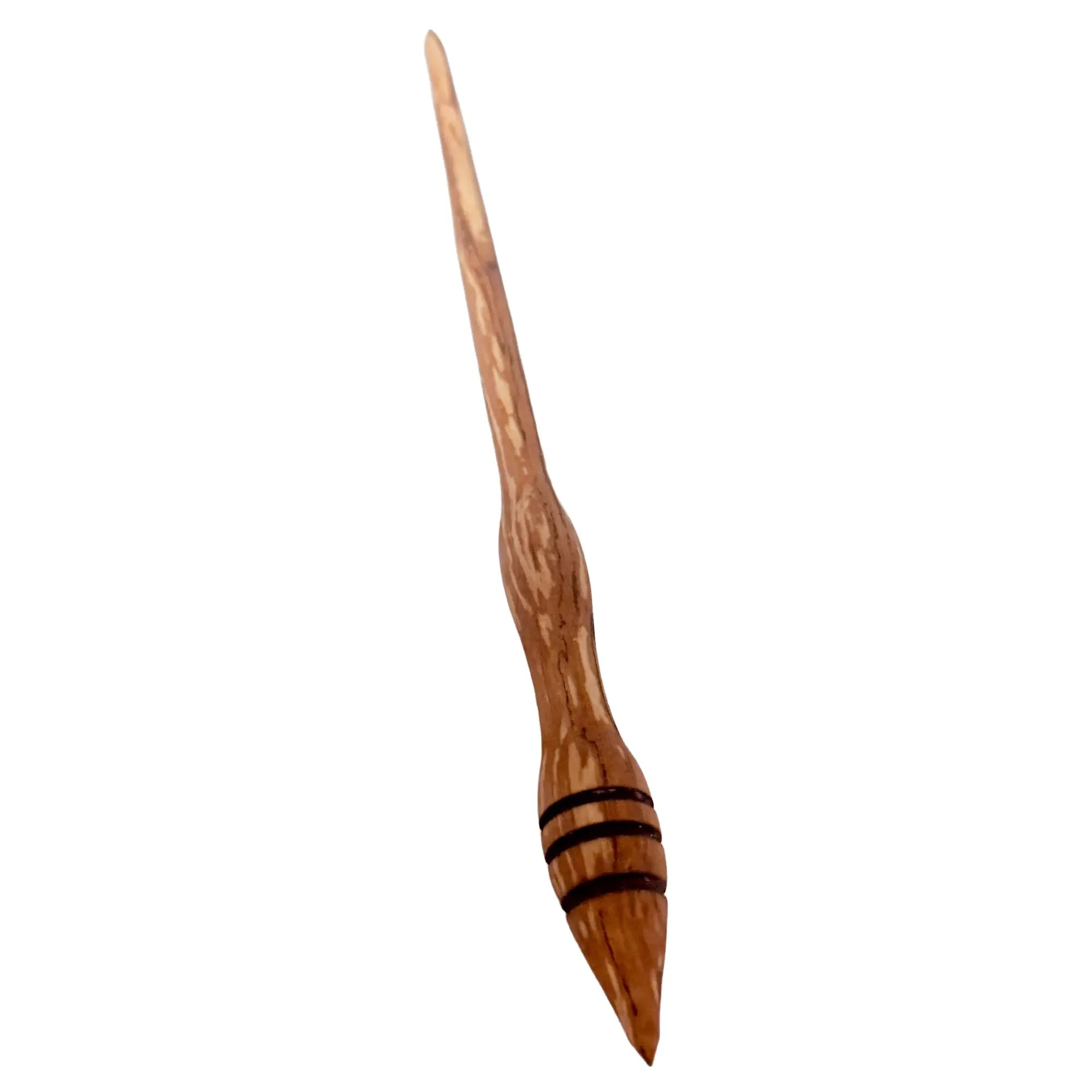 Slender Austrian apple wood support spindle made from moon-felled timber sourced in the Waldviertel