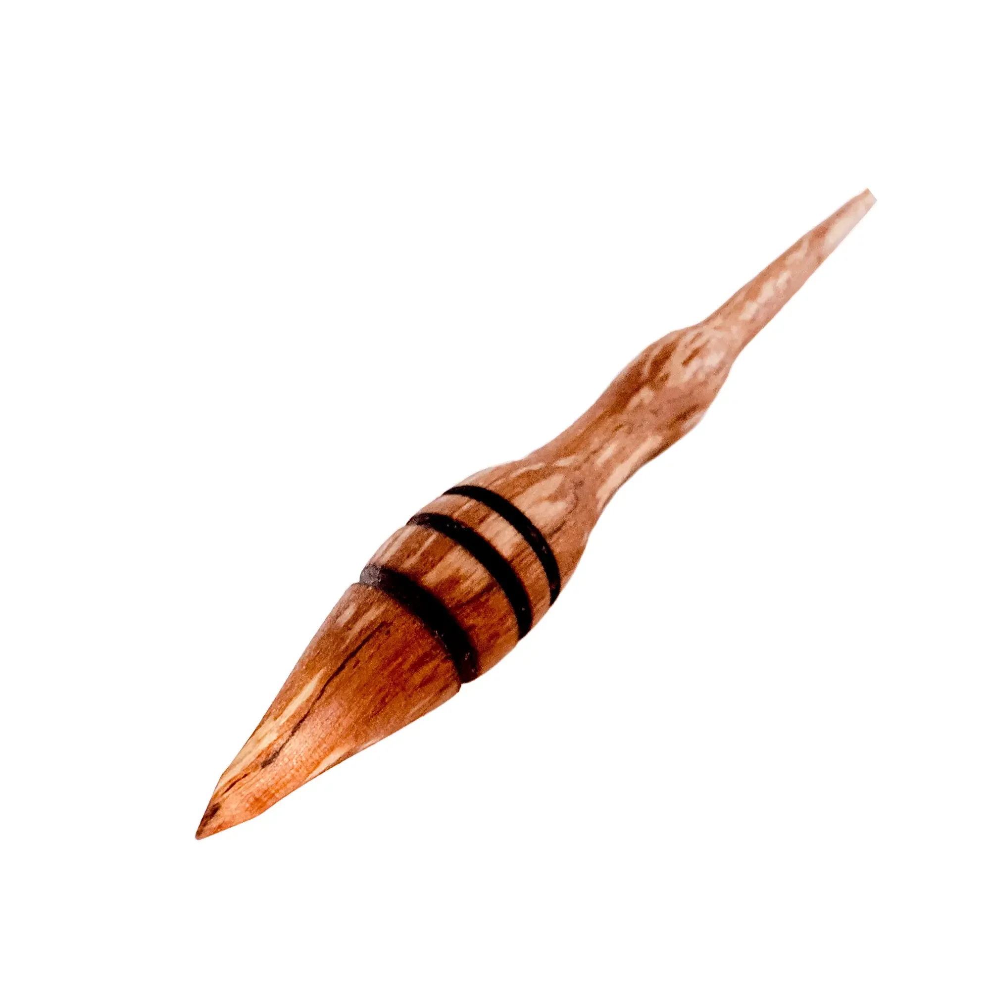 Detailed view of natural figure and grain patterns in handcrafted Austrian apple wood.