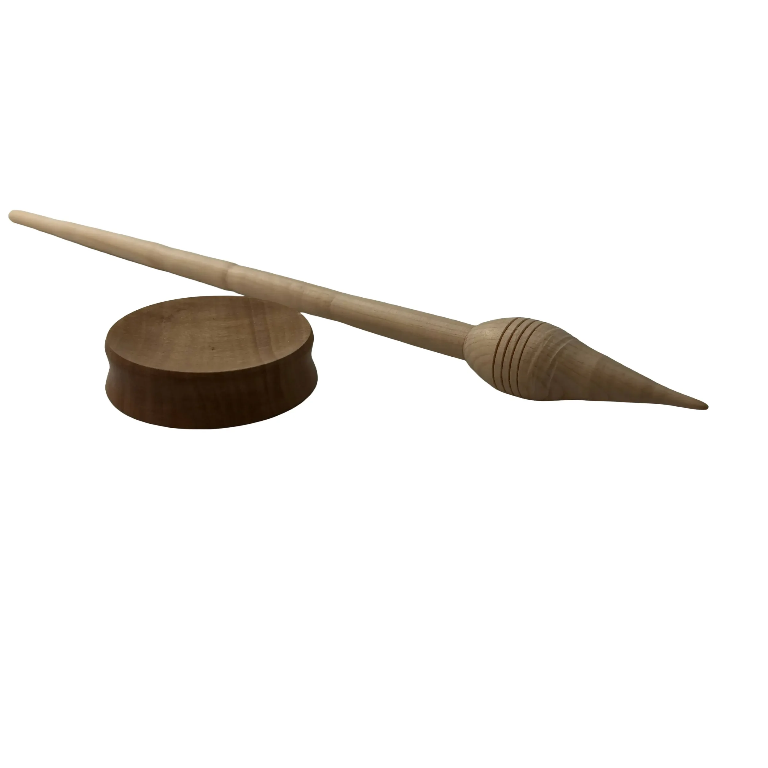 Leichte Supported Spindel aus Zirbenholz – 32 cm Länge, ca. 14 g Gewicht
