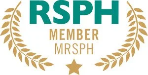 A badge that says RSPH Member MRSPH
