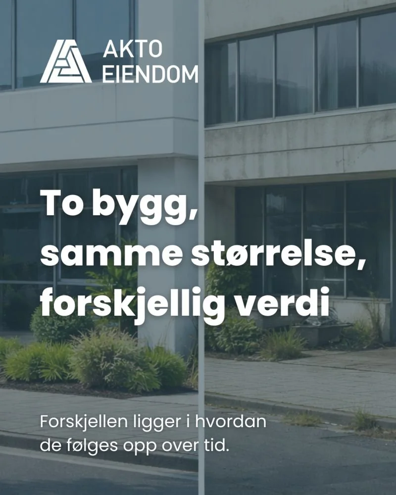 To bygg, samme størrelse, men forskjellig verdi.