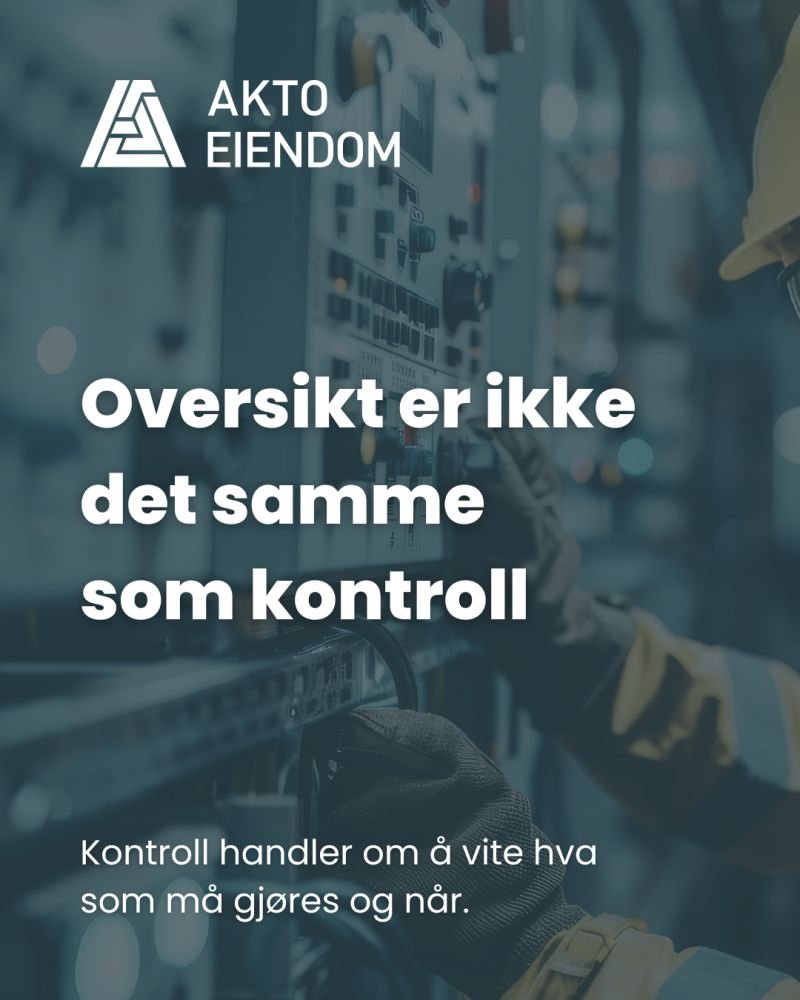 Oversikt er ikke det samme som kontroll, oversikt betyr at du vet hva som finnes.
