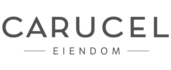 Logo for Carucel Eiendom i svart og grått