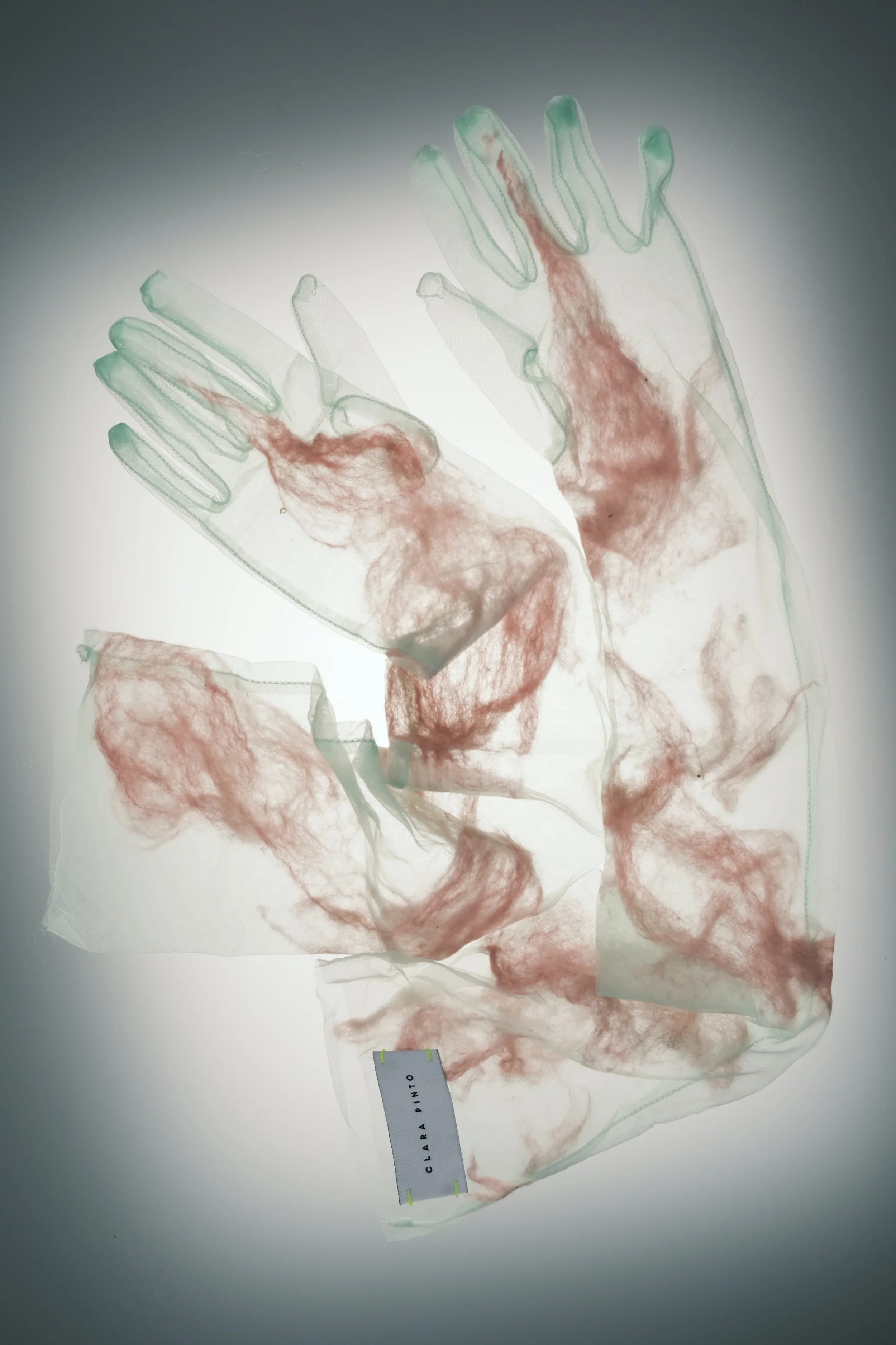 Green Felted Gloves