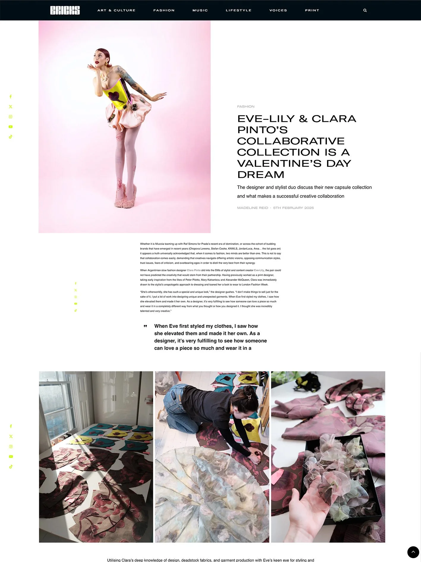 BRICKS MAGAZINE - Collaboration with Eve-Lily DEC 2024