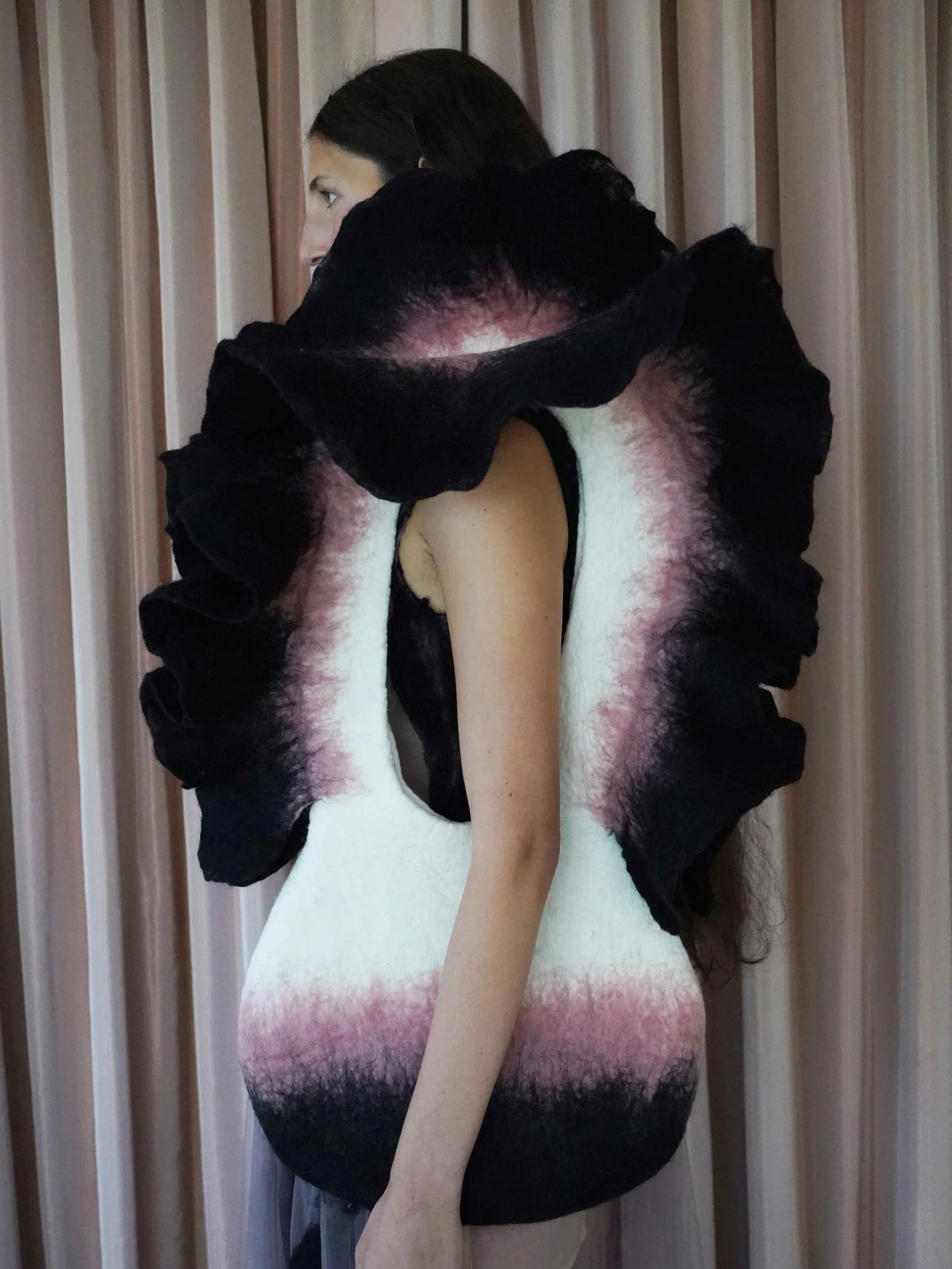 Ruffle Wool Bag