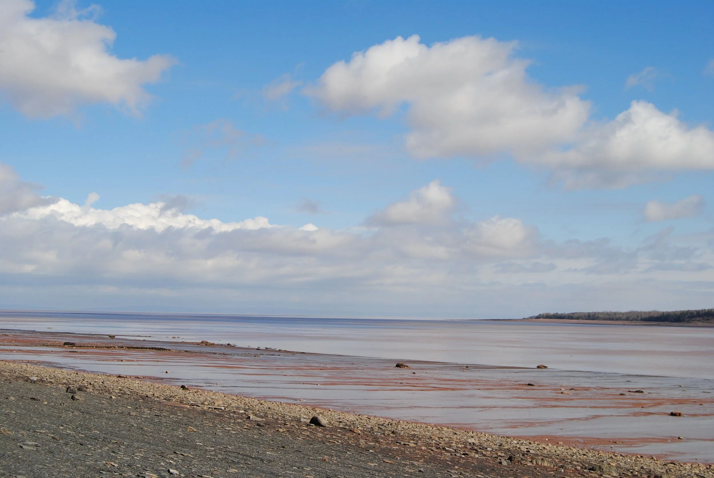 Blue Beach shoreline near Hantsport and Avonport, Nova Scotia