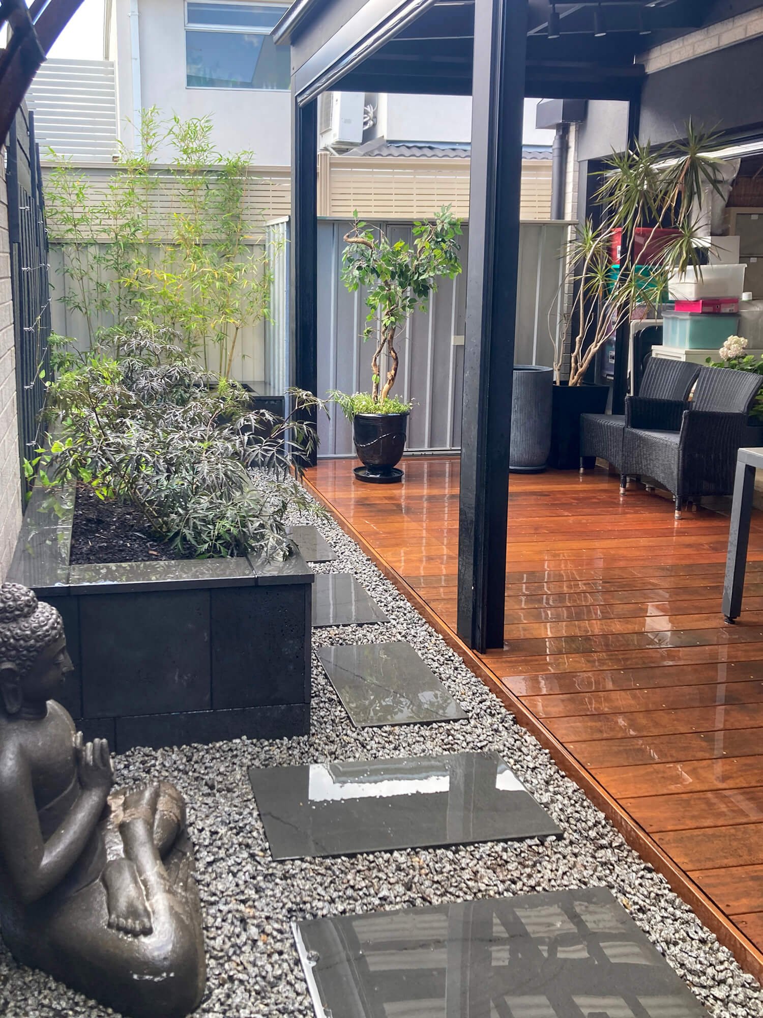 Bali-inspired courtyard retrofit in Reservoir