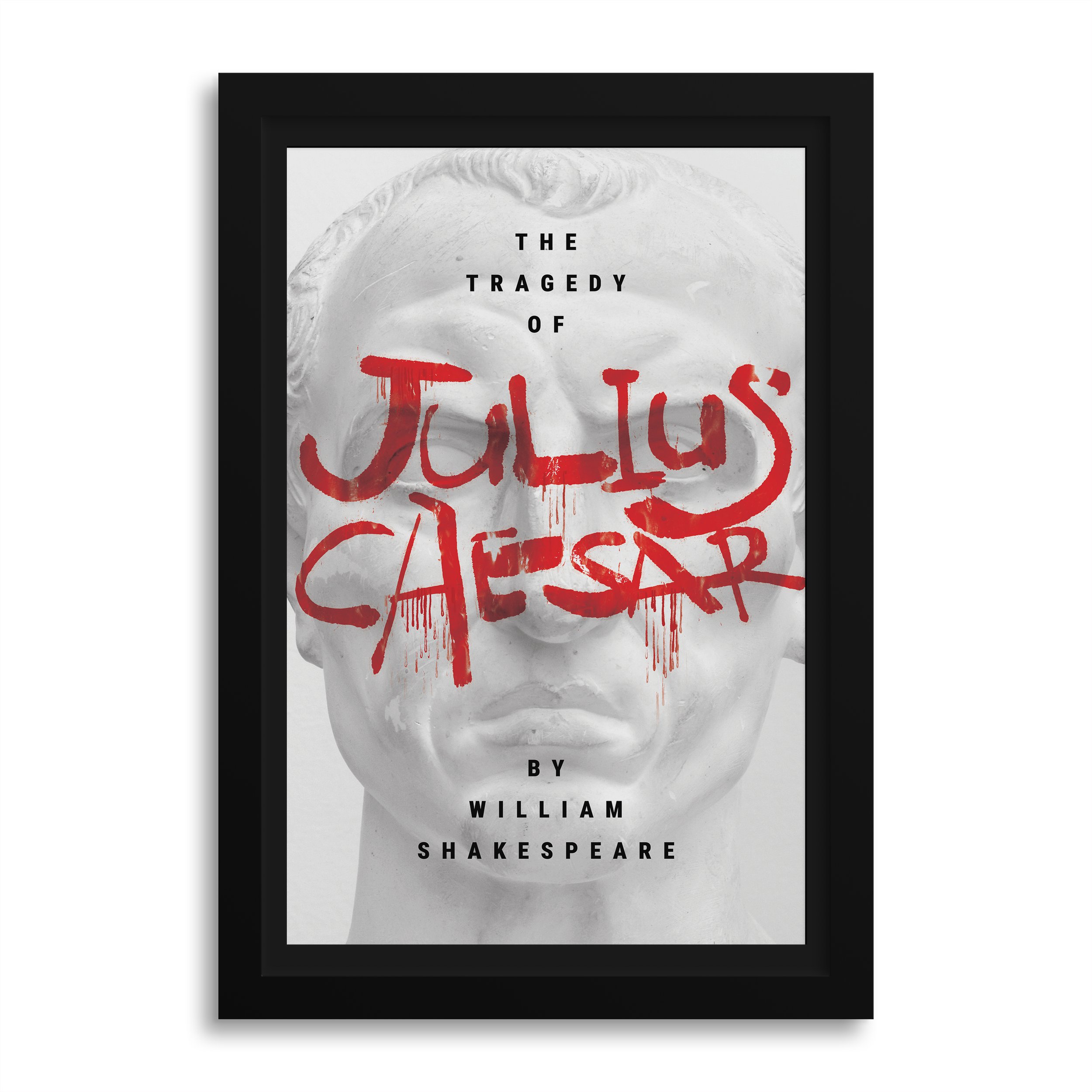 Poster or book cover design for William Shakespeare's classic tragedy of JULIUS CAESAR.

#theatre #theatreposter #shakespeareart #theatreposterart