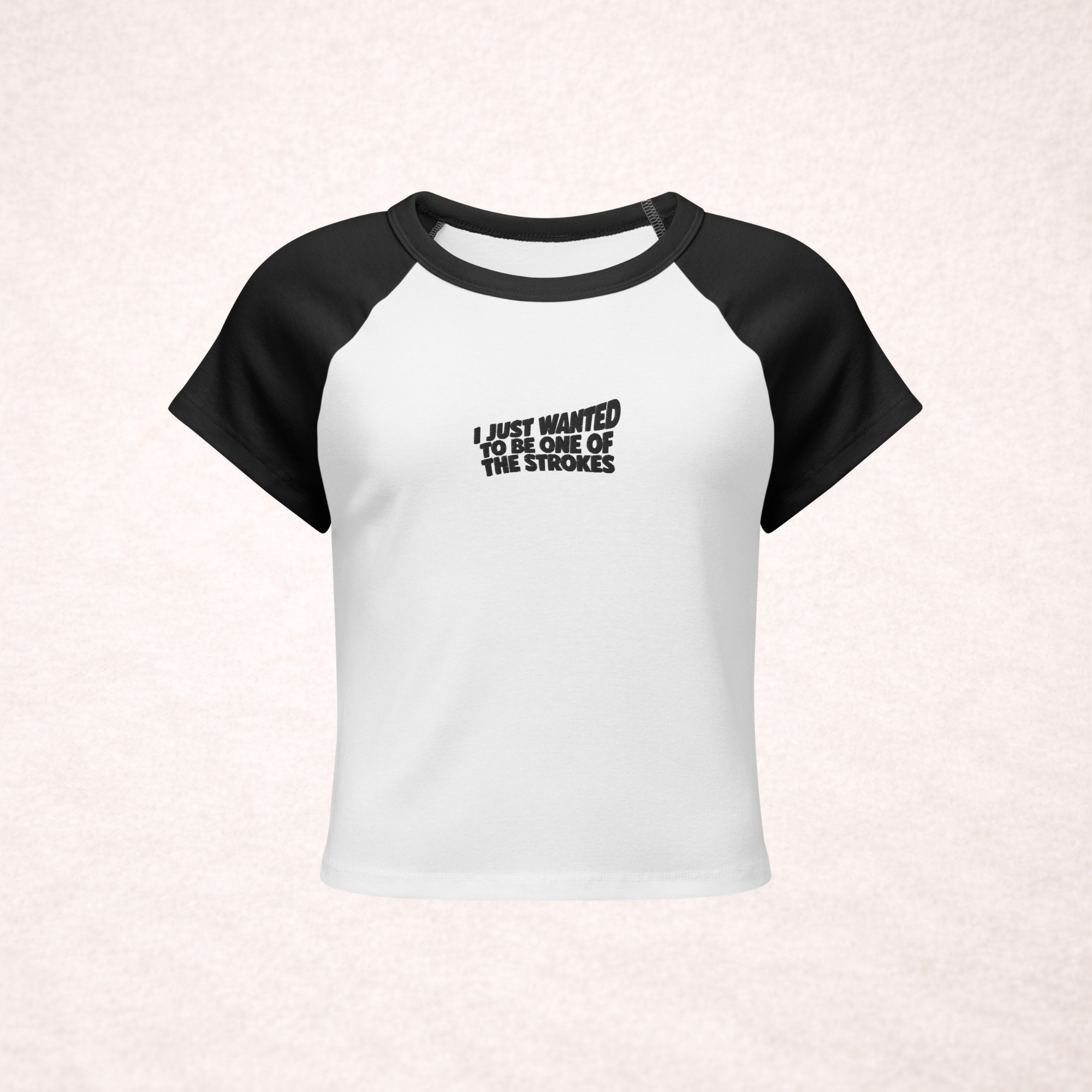 'Star Treatment' Embroidered Micro Rib Raglan Baby Tee