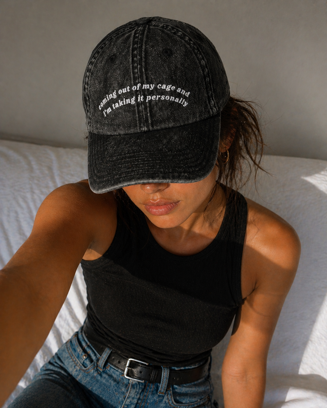 'Brightside' Embroidered Vintage Cap