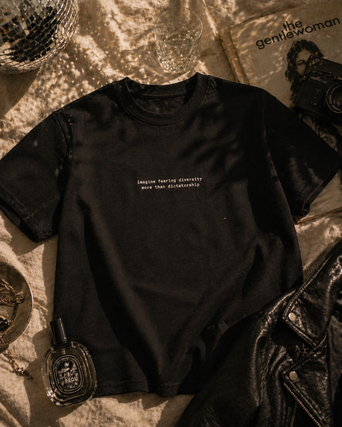 'Diversity Not Dictatorship' Embroidered Unisex Premium T-shirt