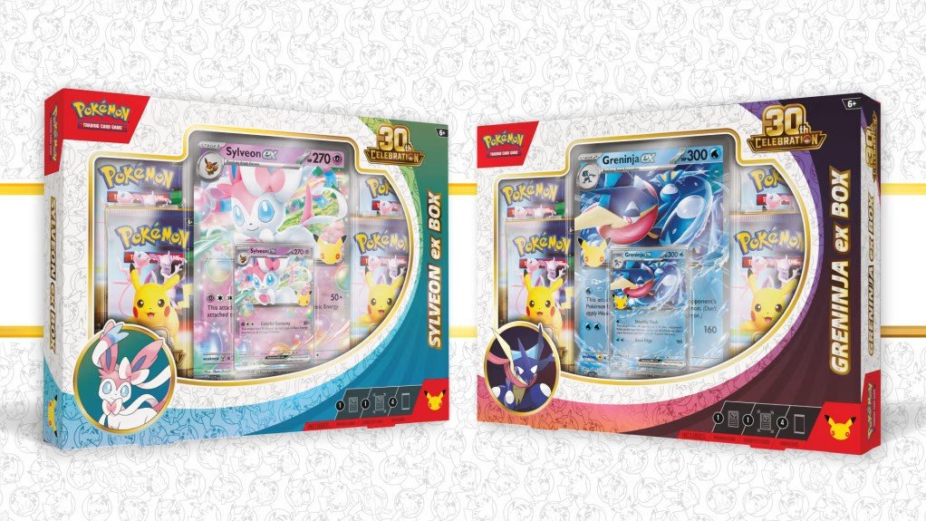 Pokémon TCG 30thCelebration  Collectors Box: Sylveon & Greninja EX (2-Pack Bundle) (Pre-Order for 9/16/2026)