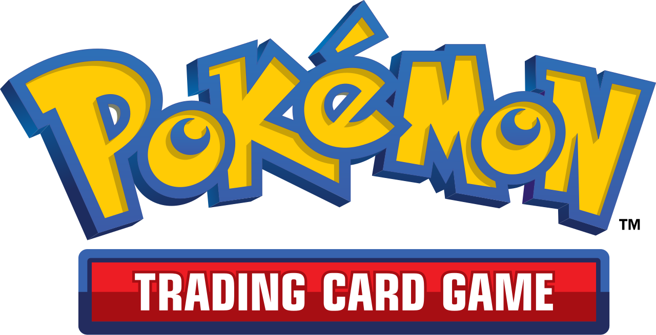 Logo of Pokémon Trading Card Game with colorful stylized text.