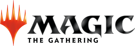 Magic: The Gathering logo with red background and flame design