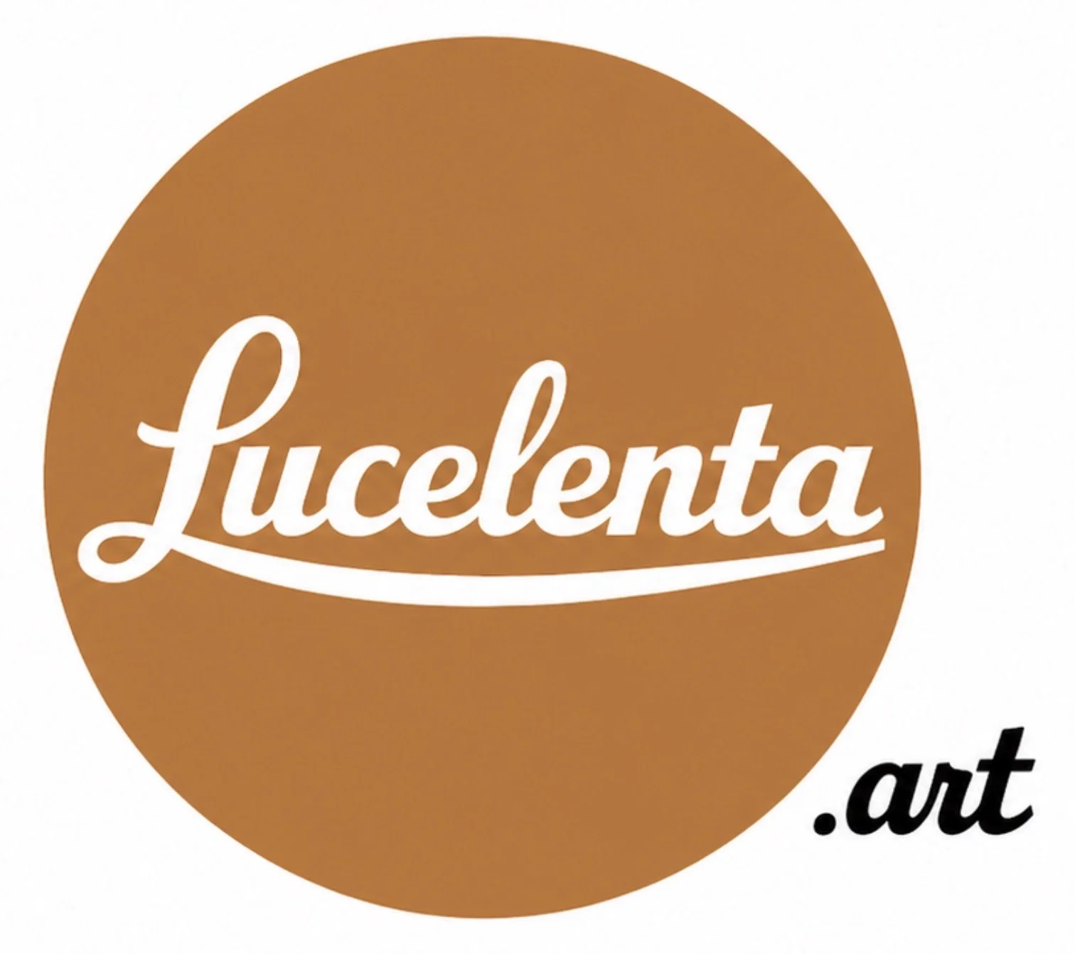 A logo with a brown circle background and the word "Lulenta" written in white script font.