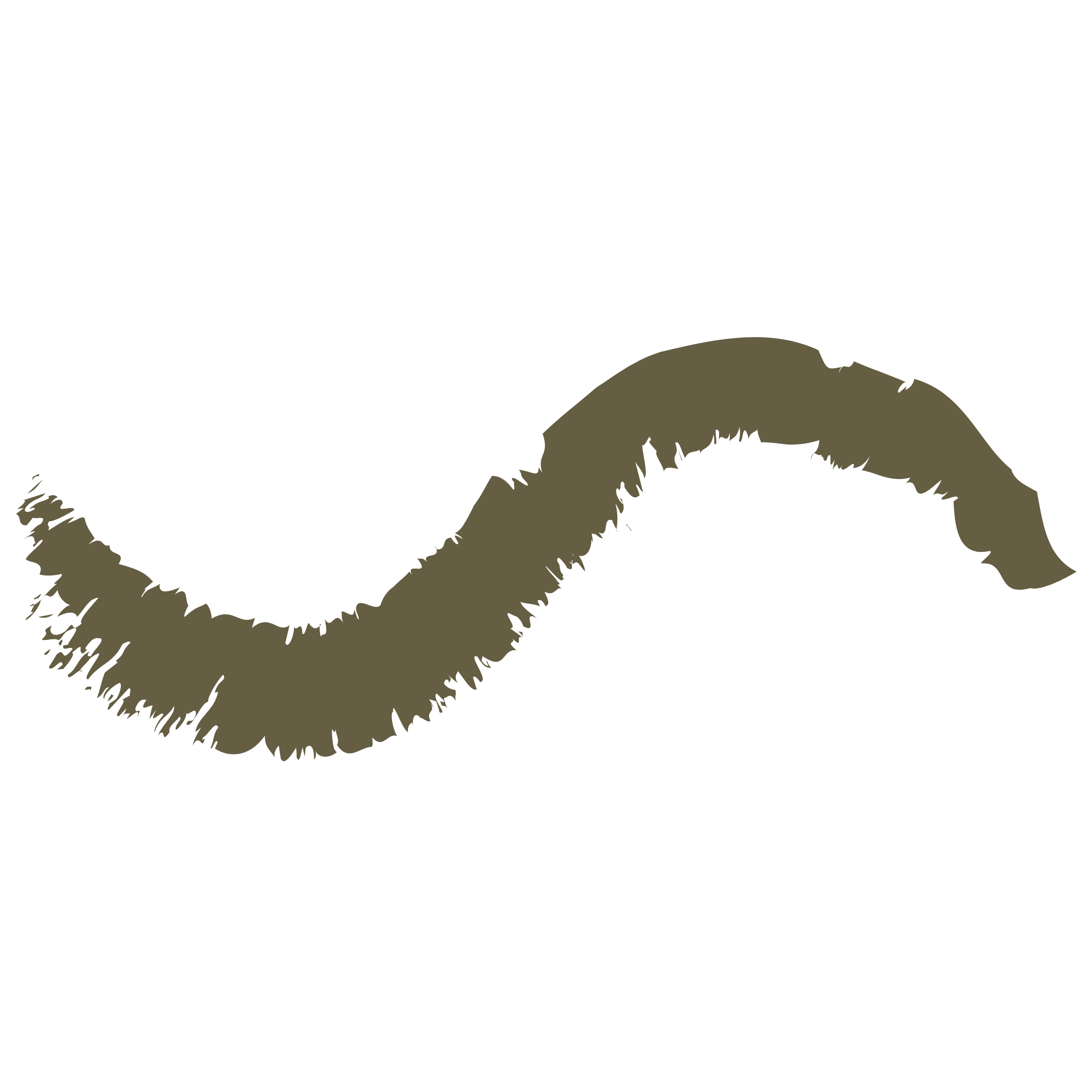 Silhouette of a person running or jumping, with a mountain or hill in the background during sunset or sunrise.