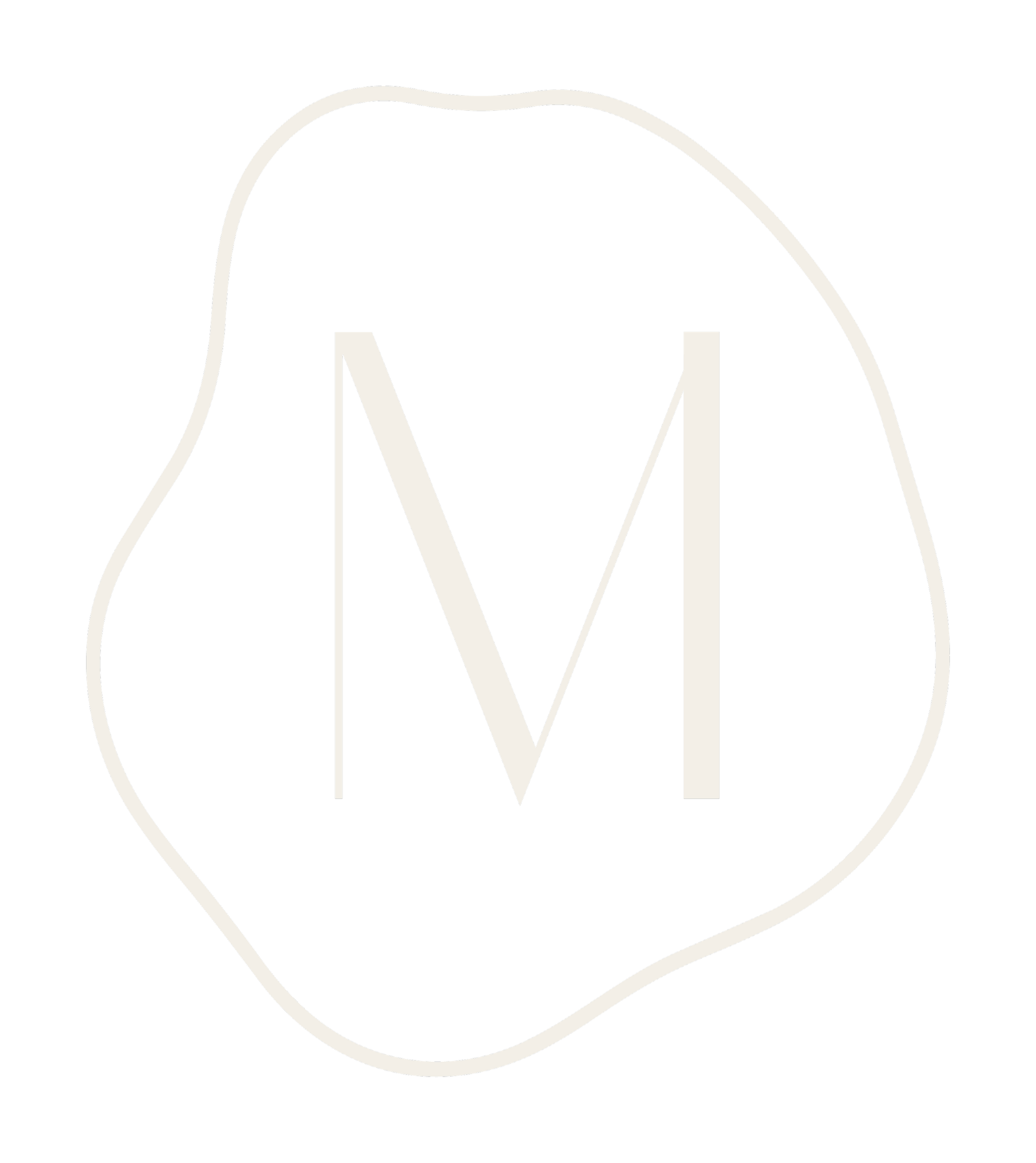 A minimalist black and white line drawing of a heart with an outline inside it resembling a face or profile, featuring a diamond-shaped element in the middle.