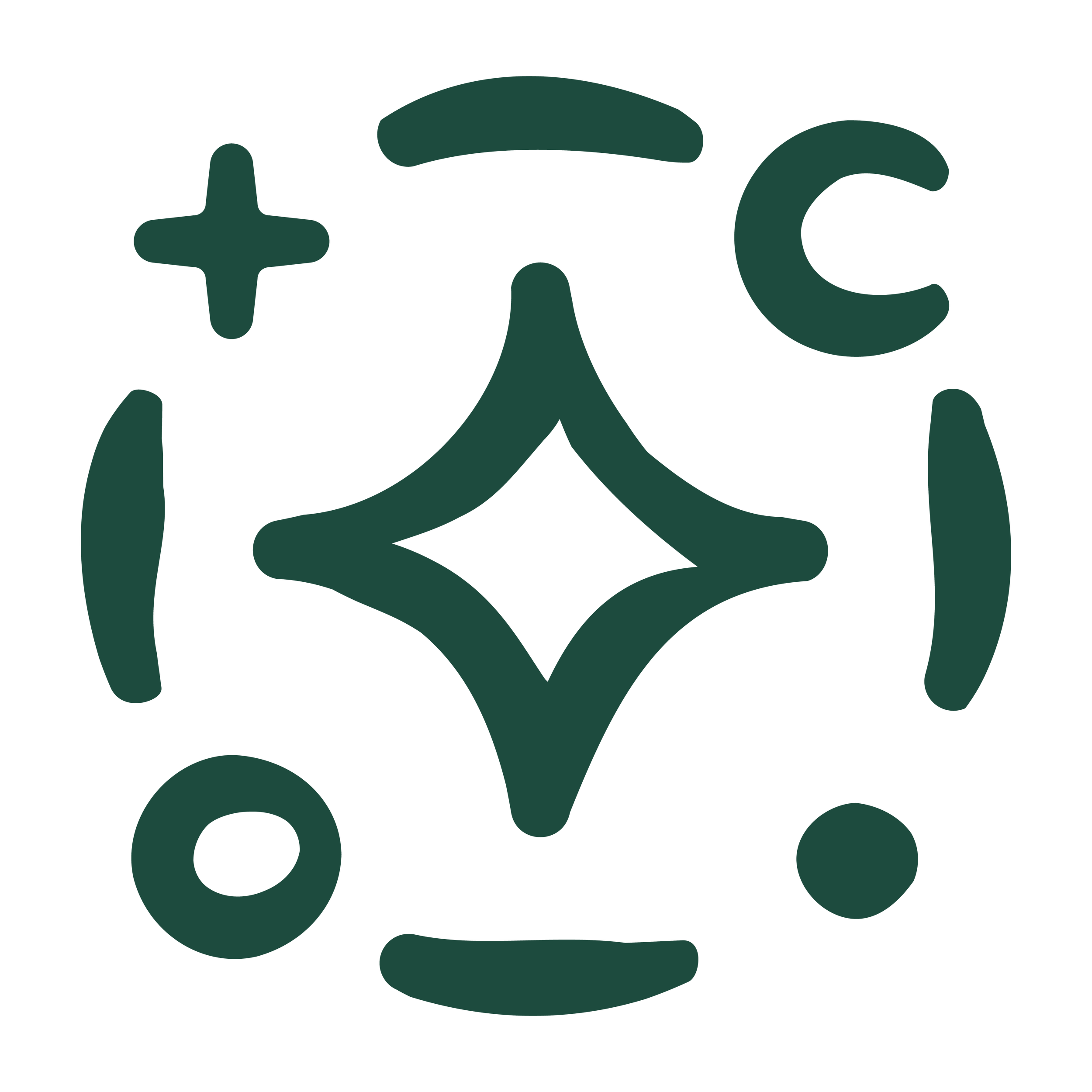A dark green abstract graphic with various shapes and lines.