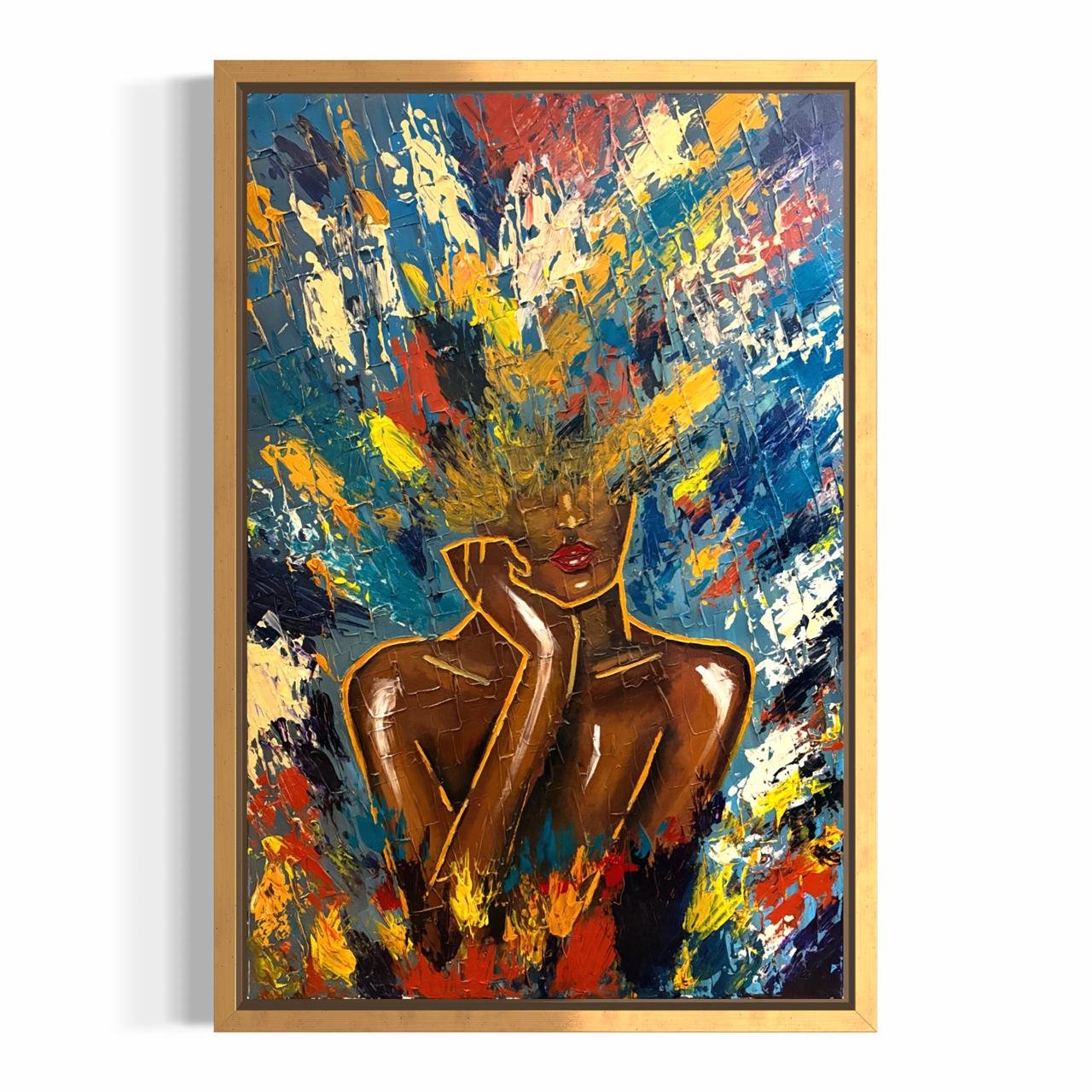 "Ancrée", 2026,
Acrylic and mixed media on canvas, 60 x 90 cm
