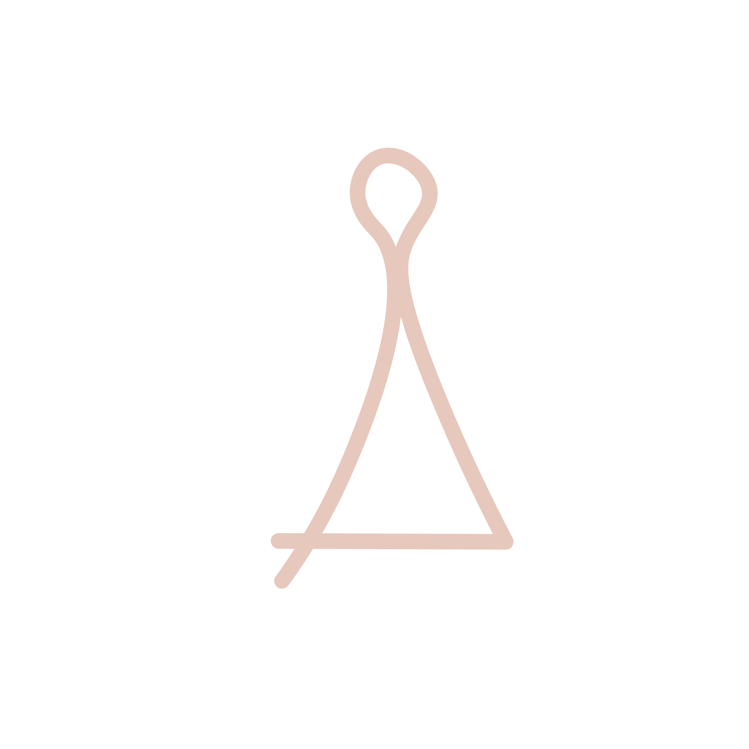 Minimalist illustration of a brown map pin icon, representing location, on a black background.