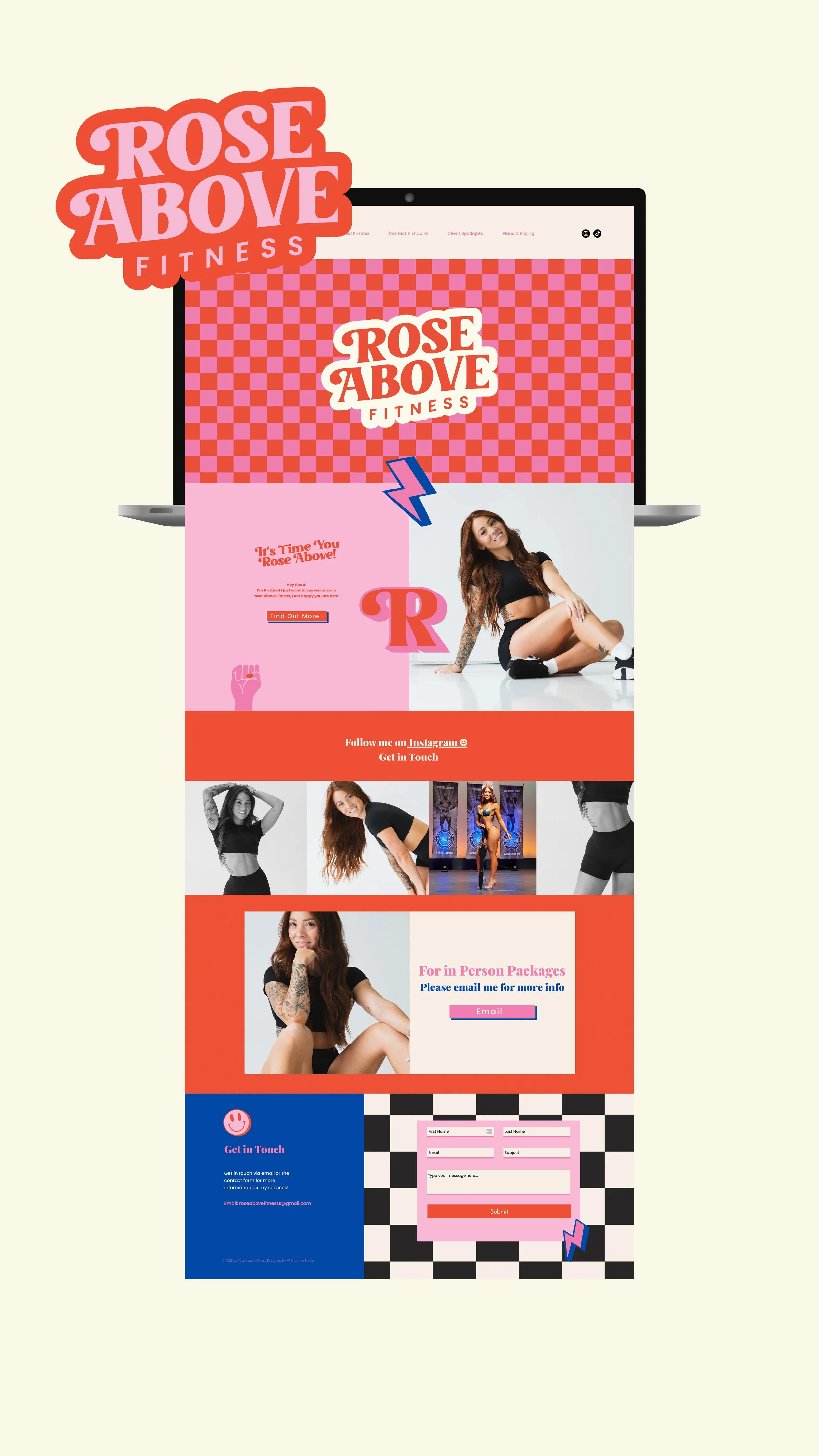 Custom website design for a creative business logo brand identity design