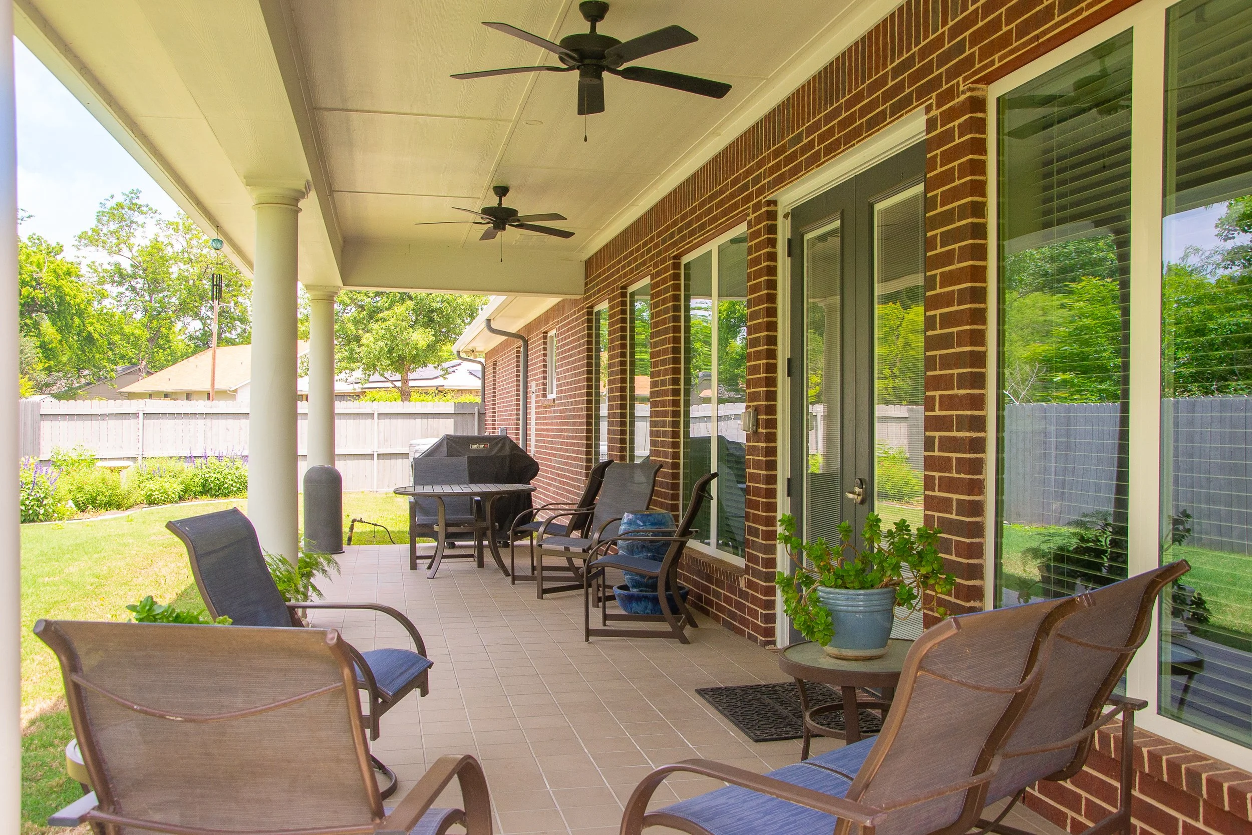 Patio, grill, and rest area