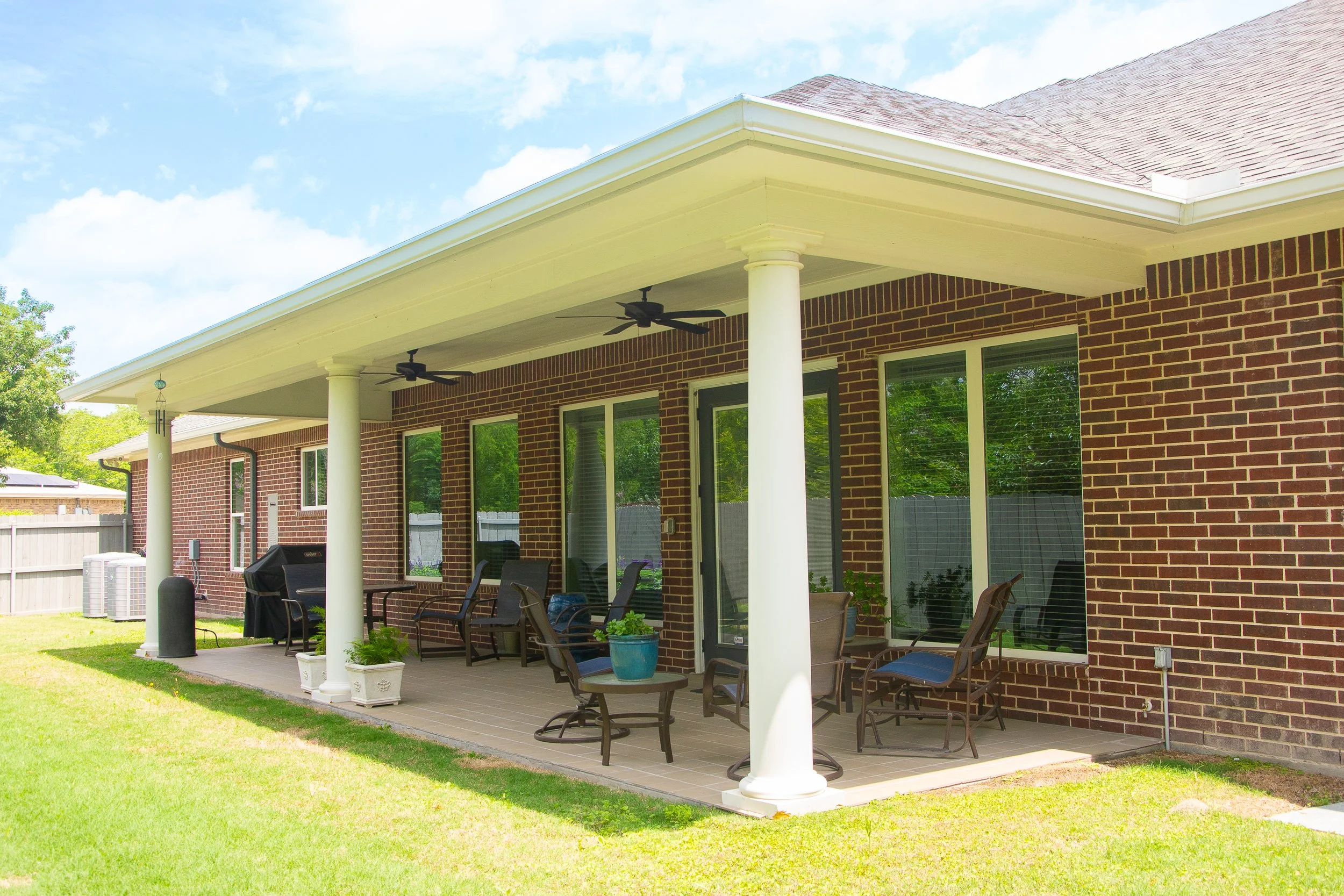 Patio, grill, and rest area
