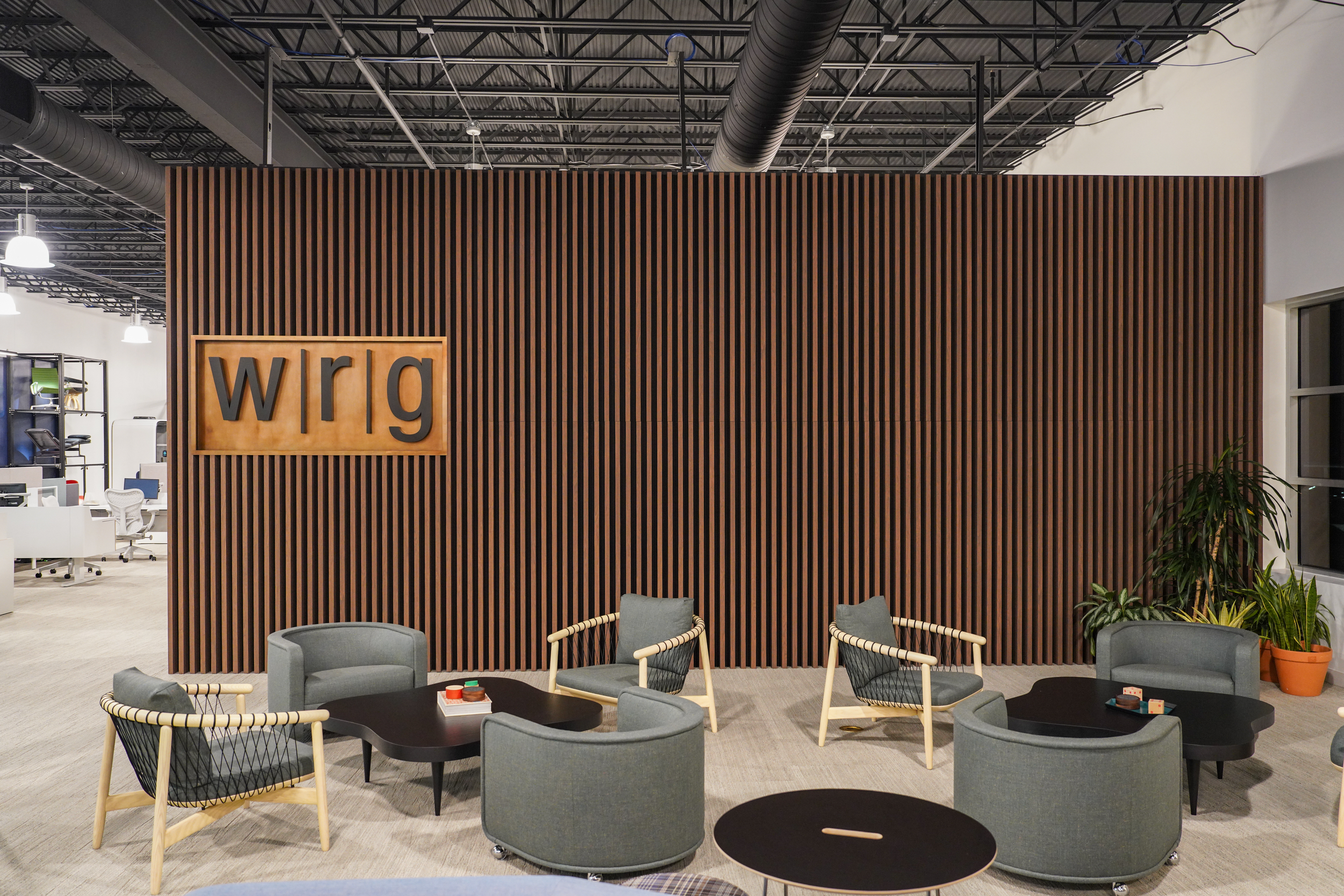 WRG Texas Houston showroom — 12000 square foot commercial furniture and office interior design display