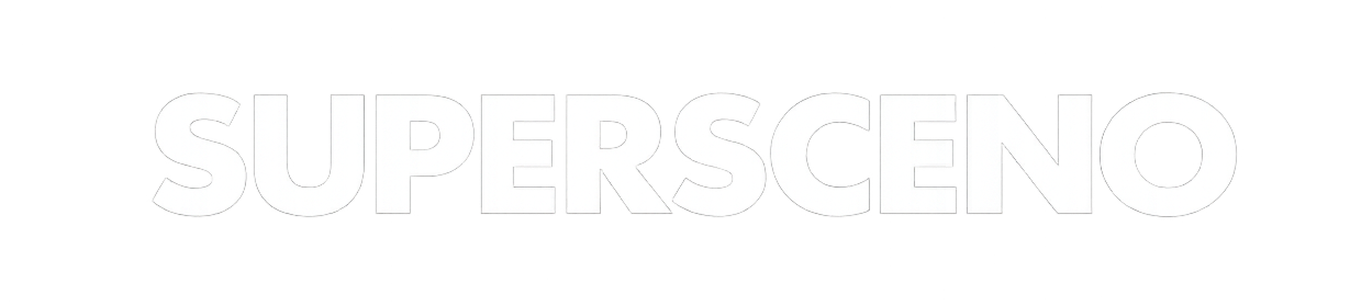 White text on black background displaying the word 'SUPERSCENO'