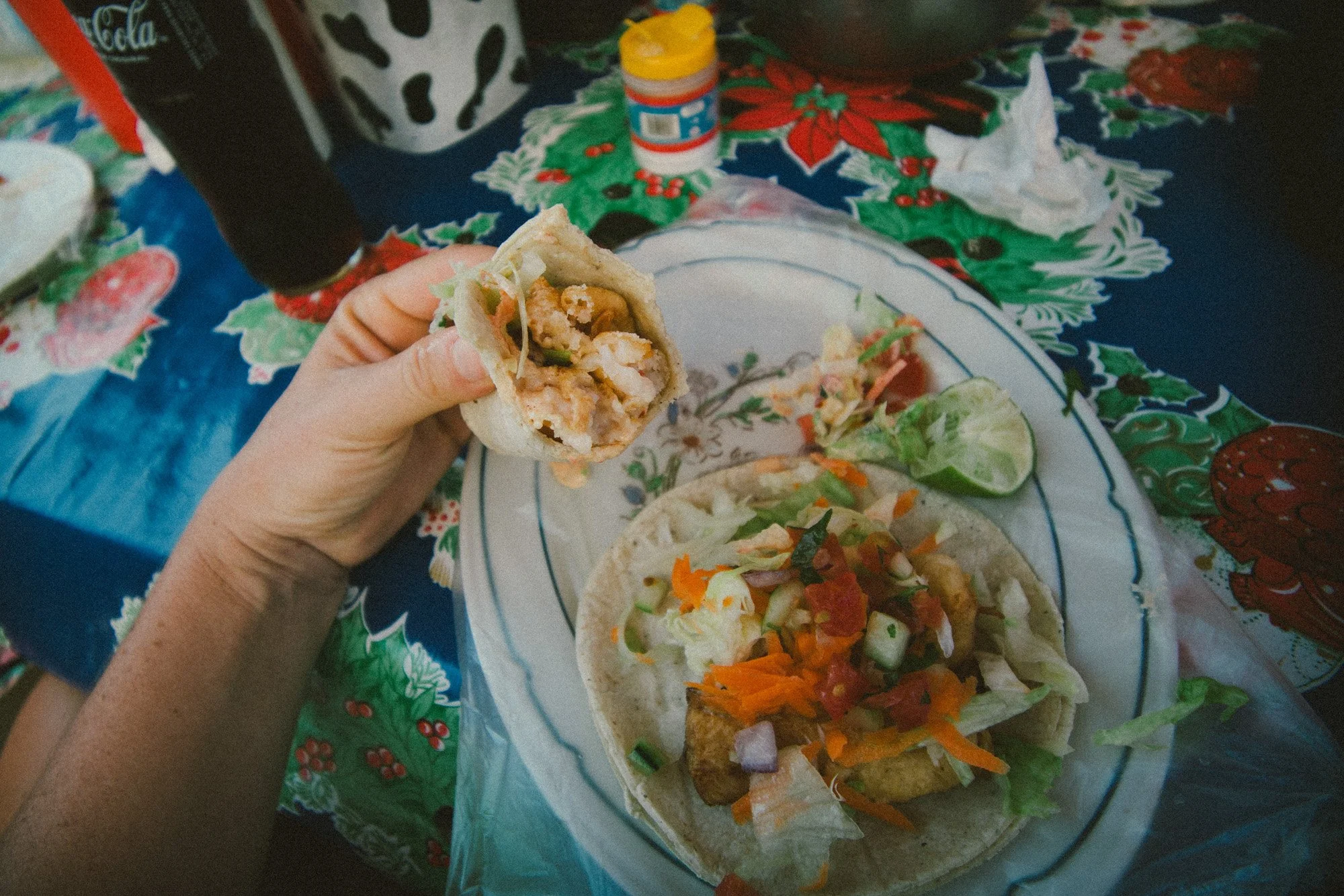 taco de rua camarão