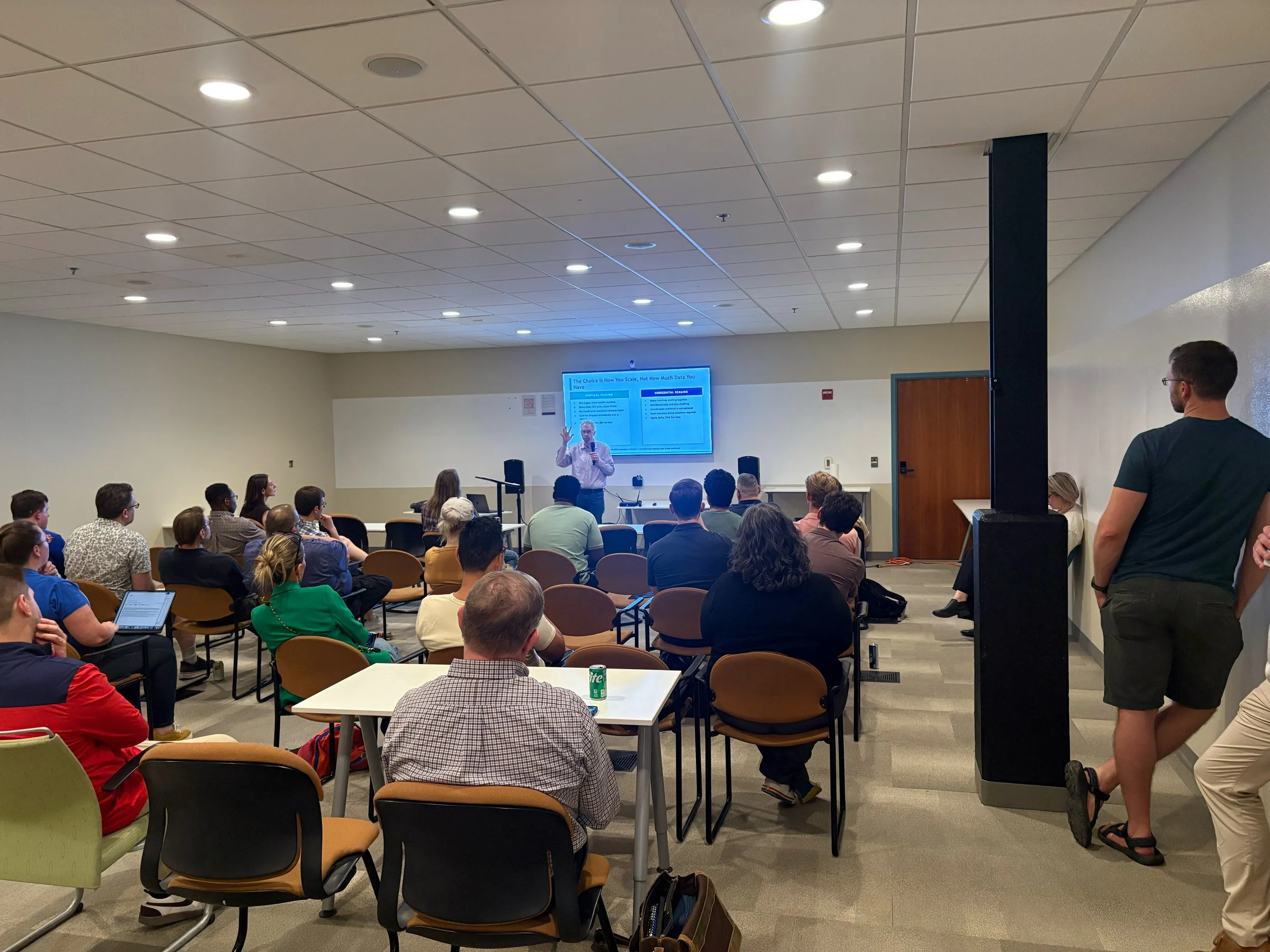 people gathering in a group learning session