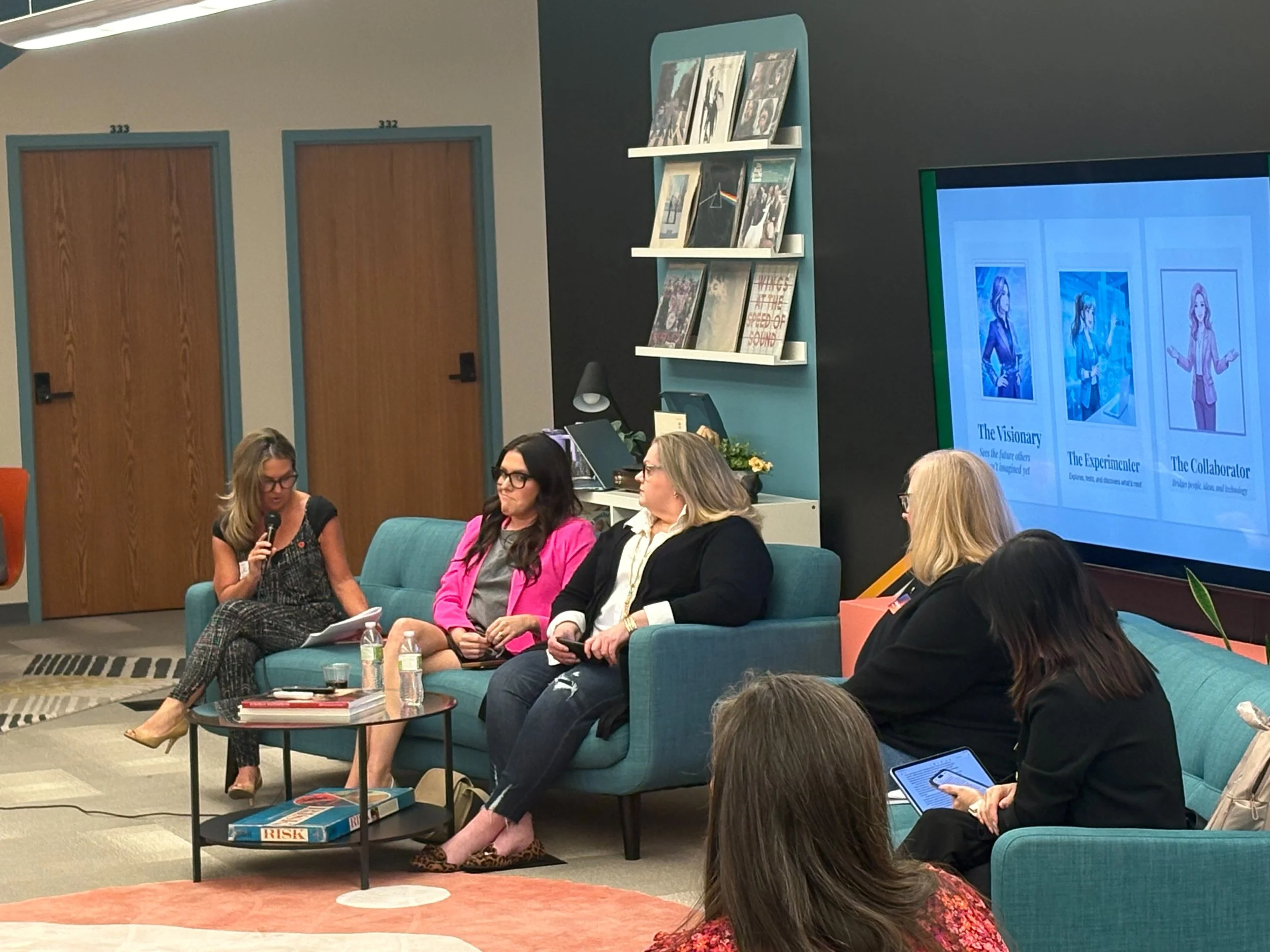 people participating on a panel discussion