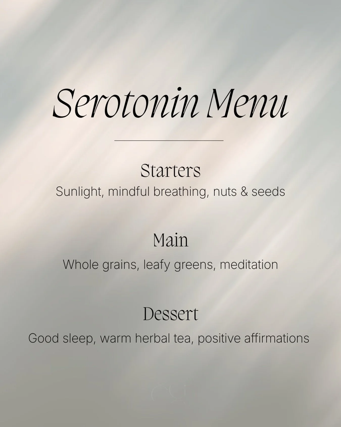 order the whole menu. no substitutions needed.
#groundsretreats #serotoninmenu #touchground
