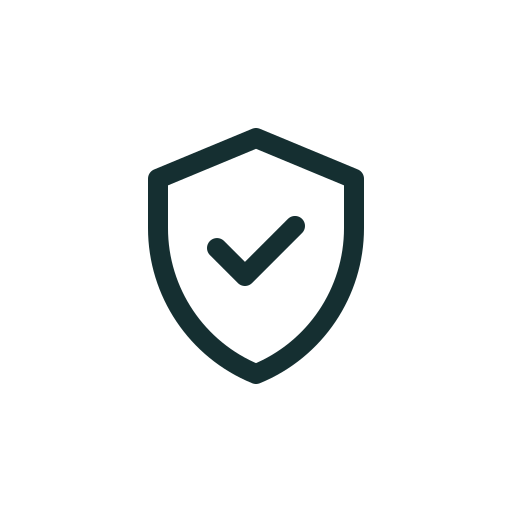 A shield icon with a check mark inside it.