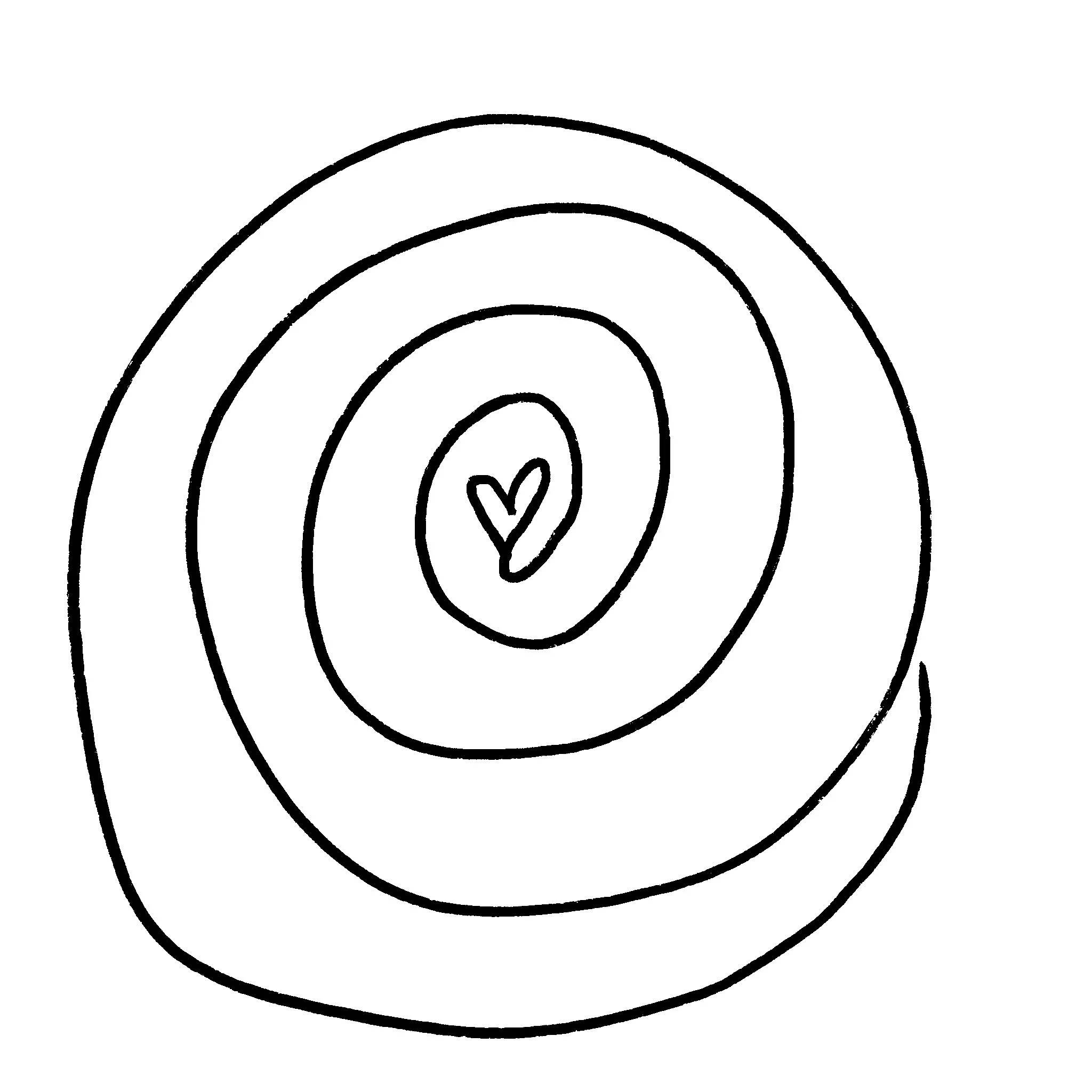 Geometric drawing of an outline square with sections divided by vertical, horizontal, and diagonal lines.