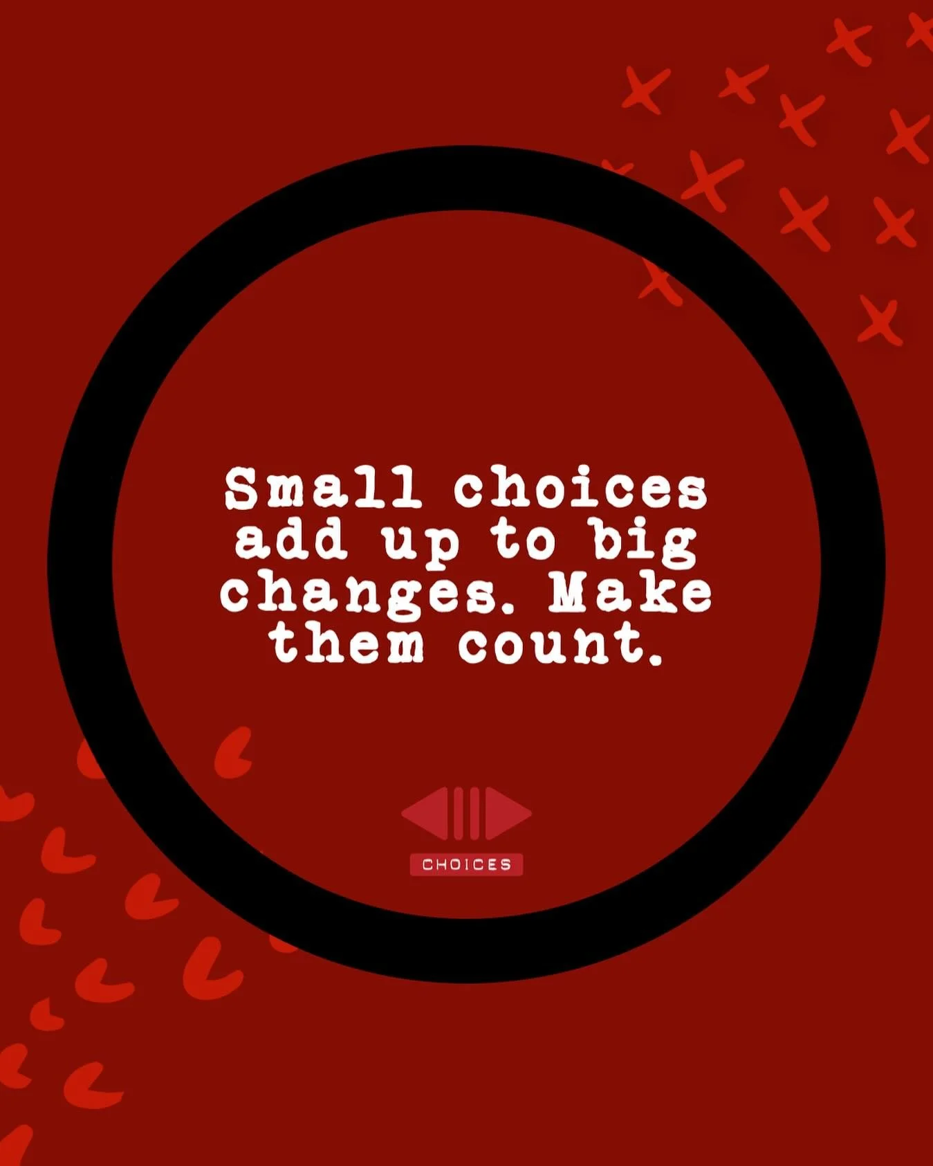 MONDAY MOTIVATION. 

Small choices add up to big changes. Make them count. 

#monday #motivation #mondaymotivation #choices #makegreatchoices