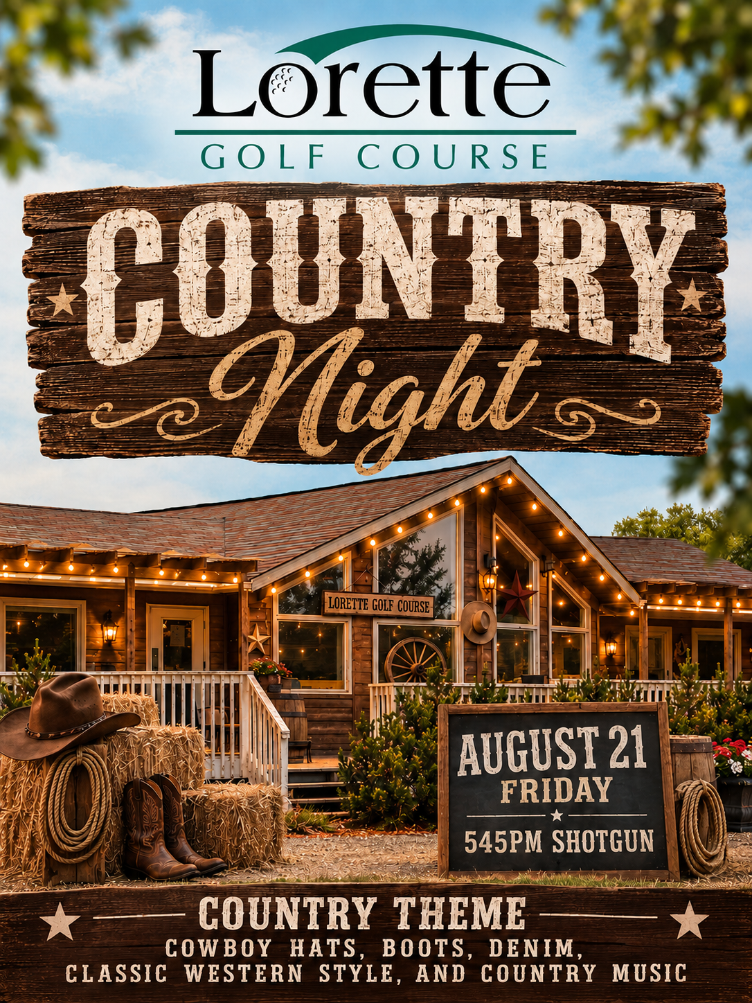 Country Theme Night at Lorette Golf Course!