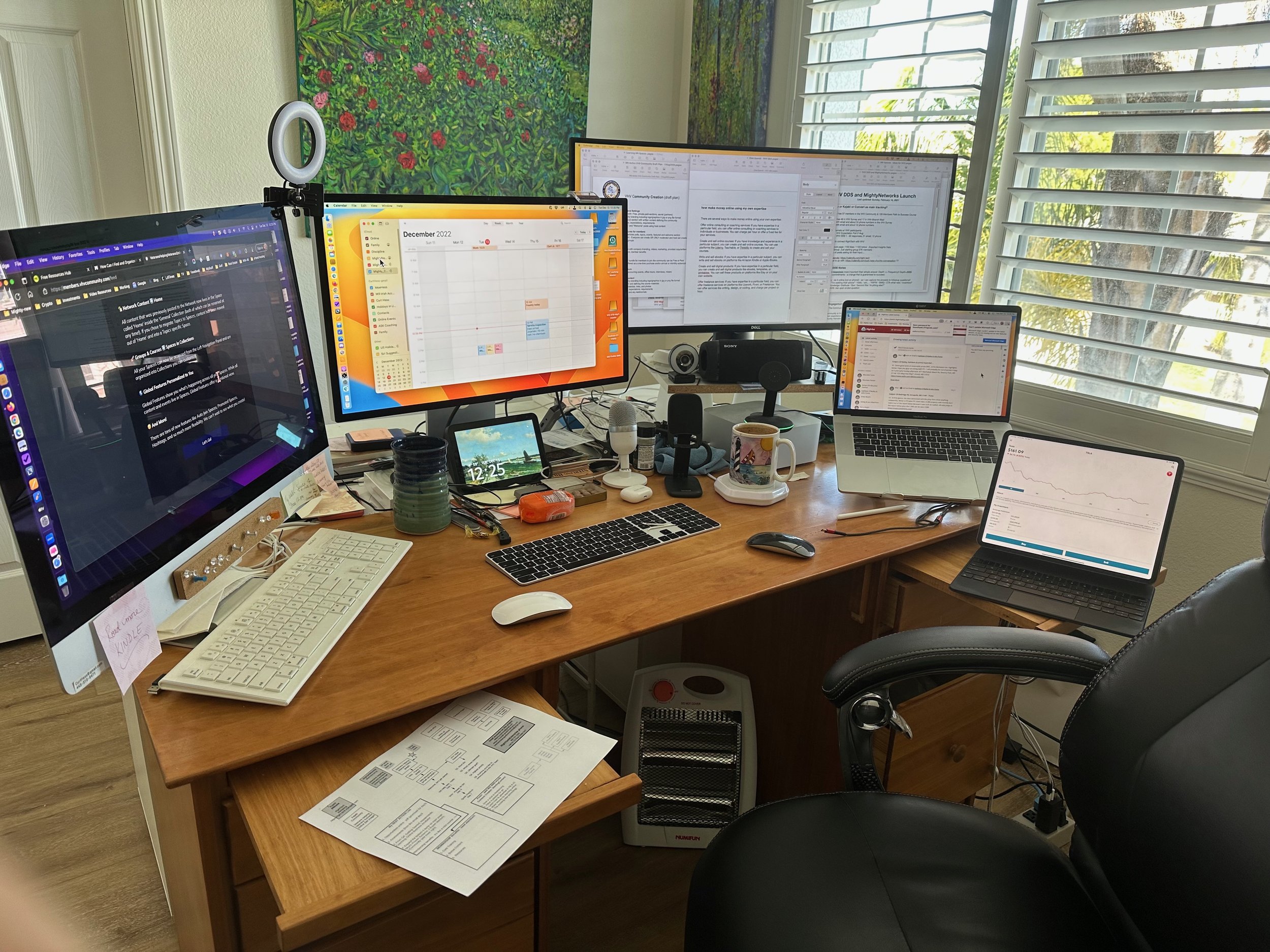 Curt's office - too many screens!!