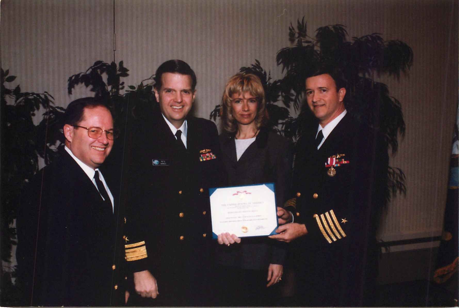 RADM Israel, VADM Nanos, Tracey, CAPT Hess