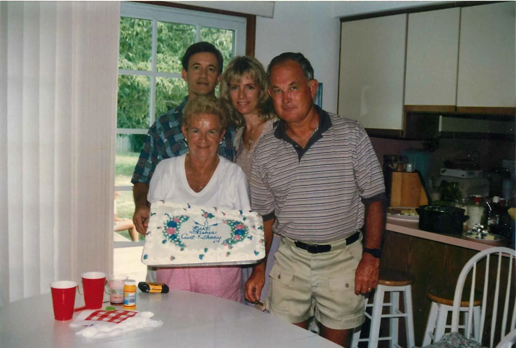 Mom Cork w Wedding Cake 1997.jpg