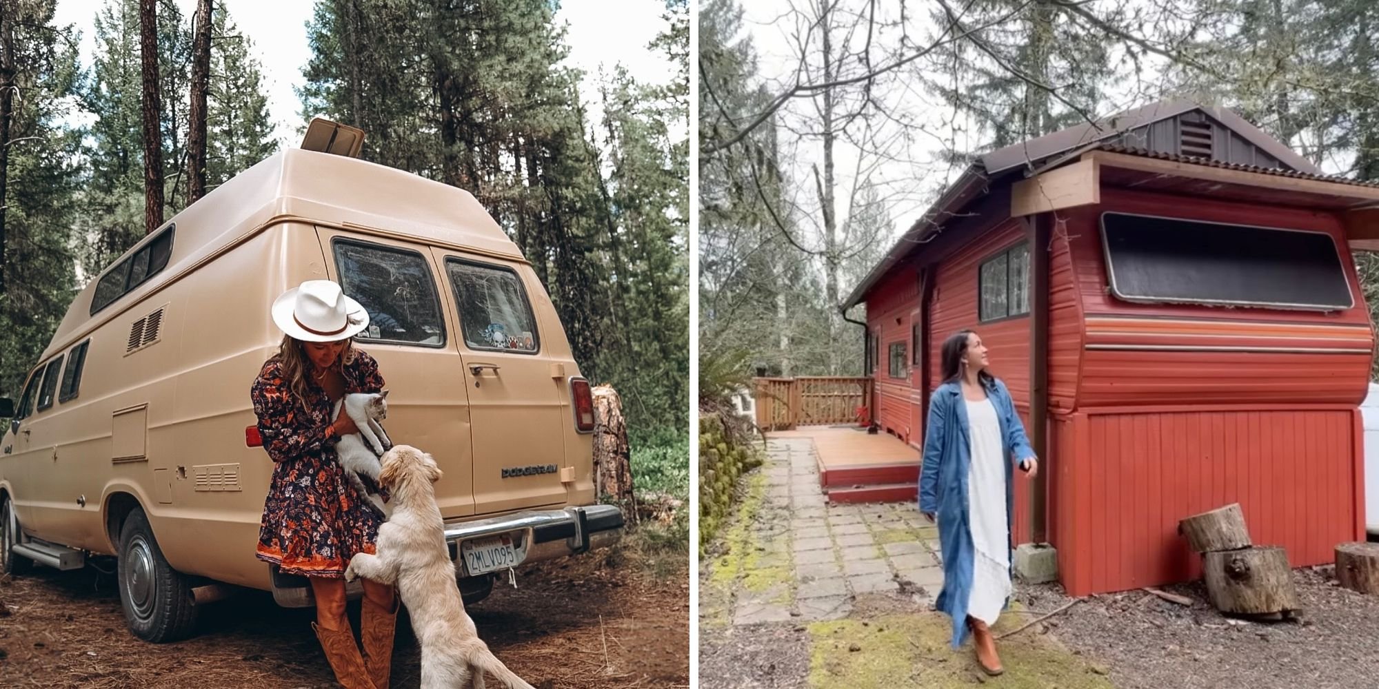 Annie Wonderlich van life to forest cottage transformation, renovating an RV in the Pacific Northwest
