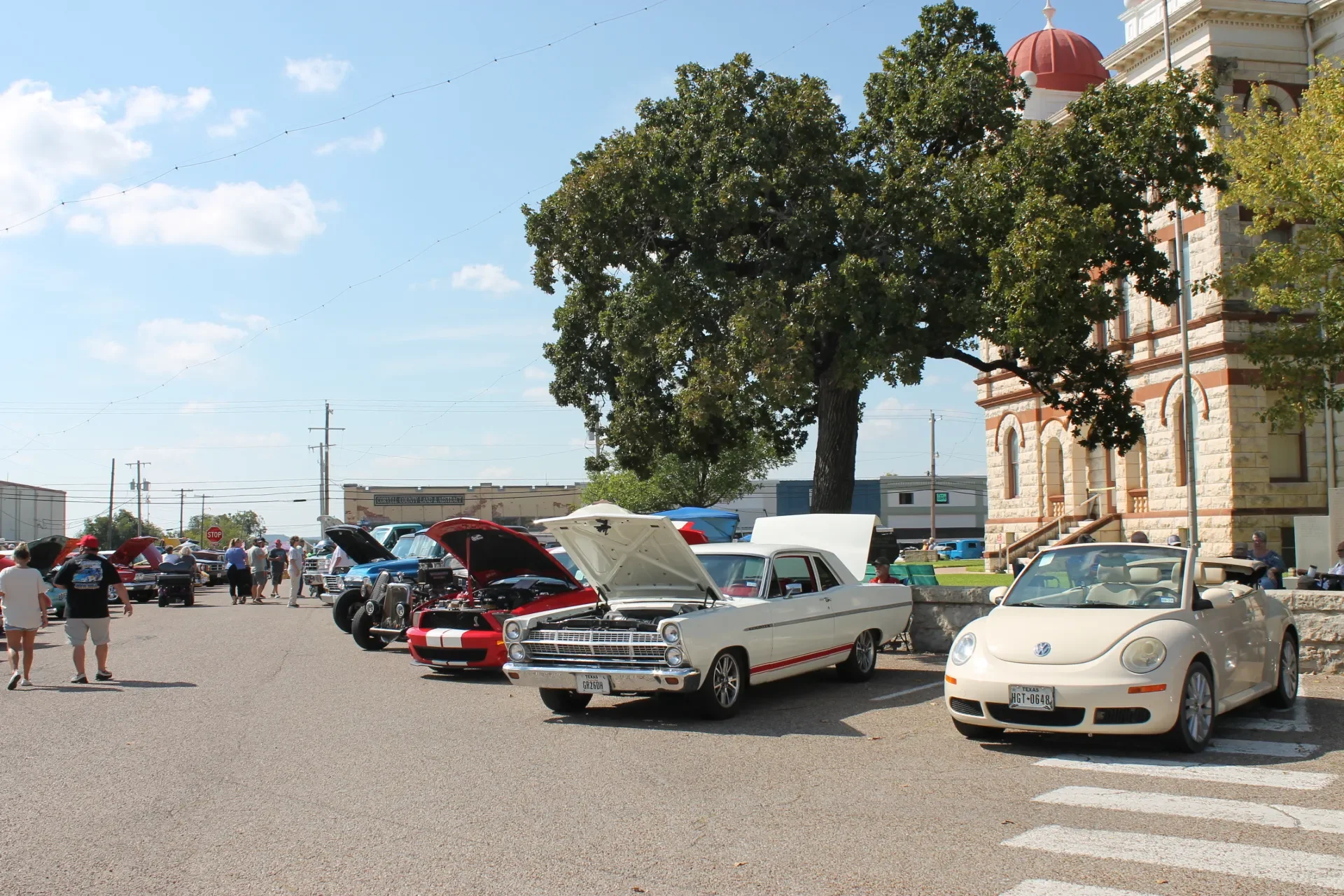 Cruzin Cruzers Car Show located on the Historic Coryell County Courthouse Square in Gatesville, Texas