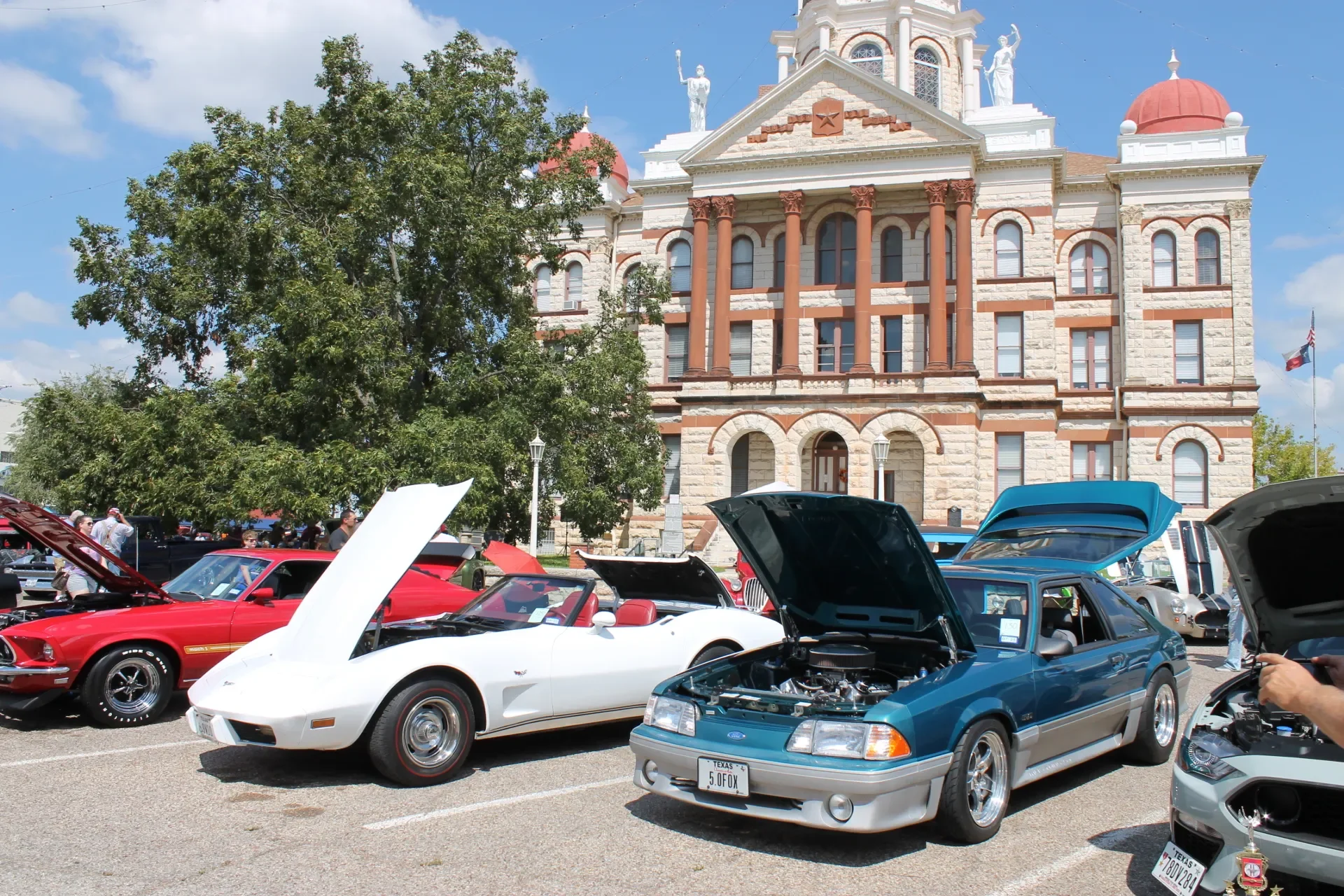 Cruzin Cruzers Car Show located on the Historic Coryell County Courthouse Square in Gatesville, Texas