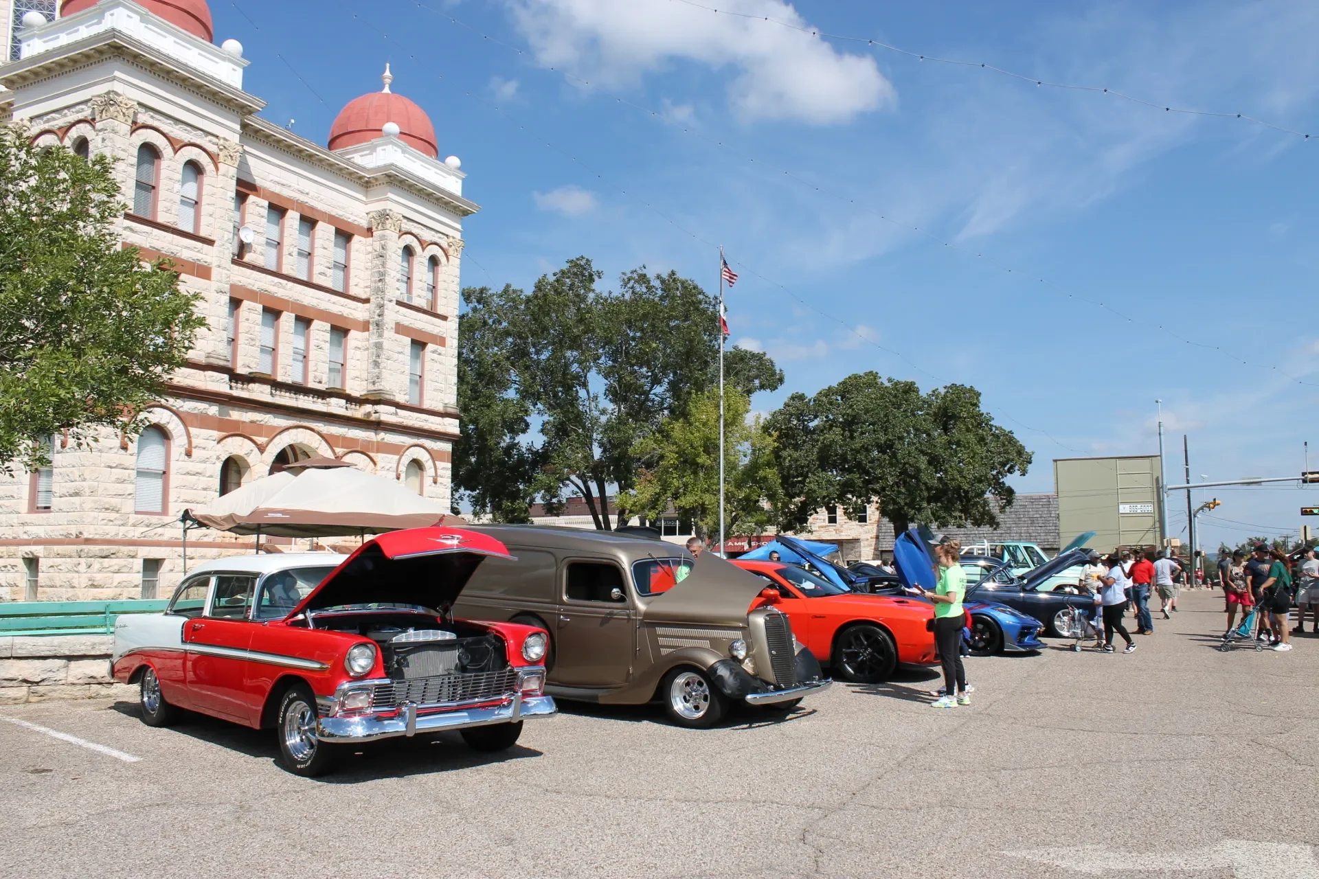Cruzin Cruzers Car Show located on the Historic Coryell County Courthouse Square in Gatesville, Texas