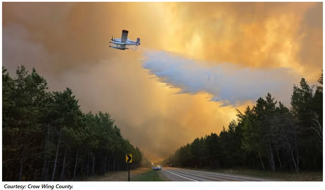 Prayers for our friends and neighbors in Crow Wing County and other areas of Minnesota, who are battling the wildfires.